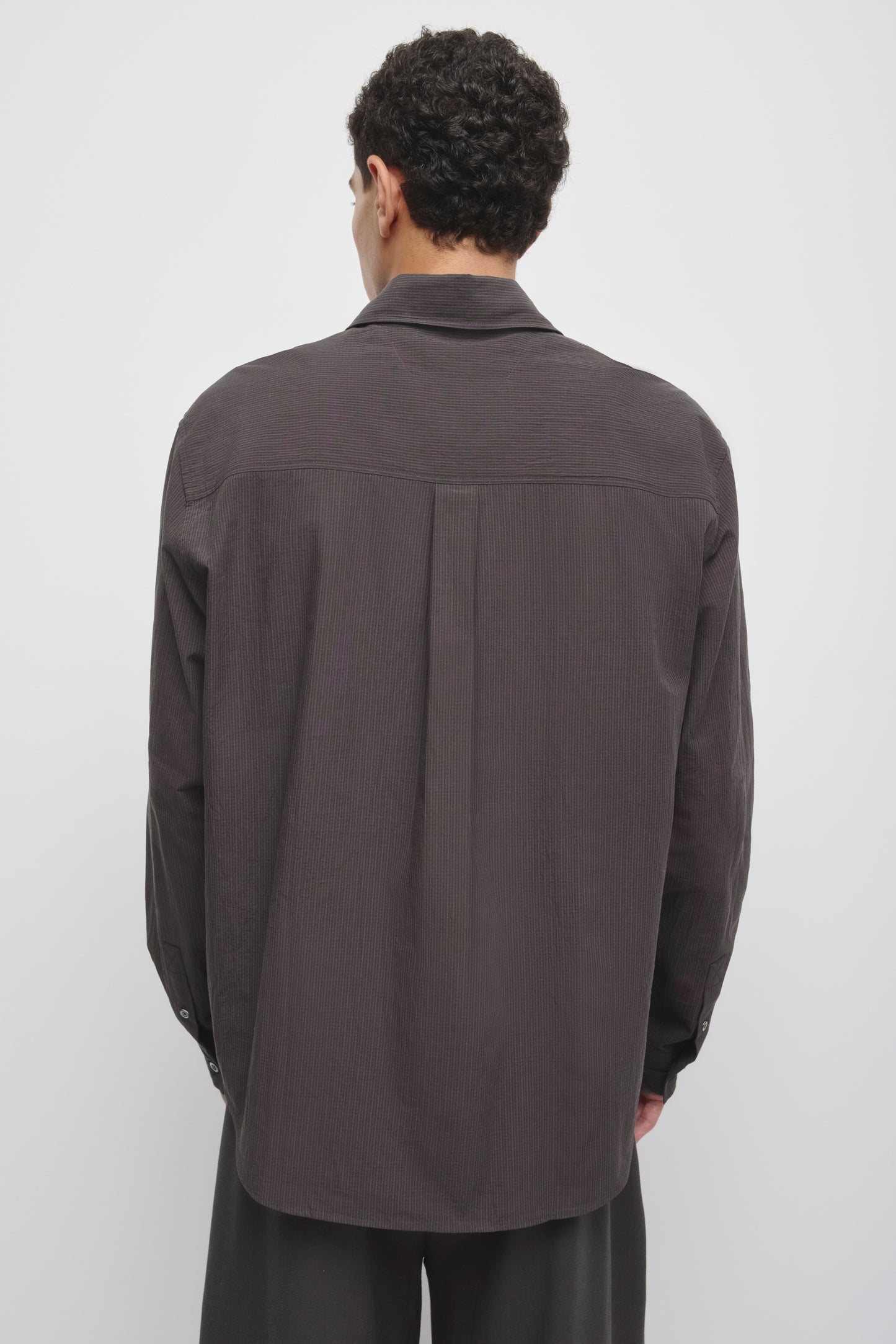 Men's Relaxed Check Shirt in Pitch Navy/Taupe Check