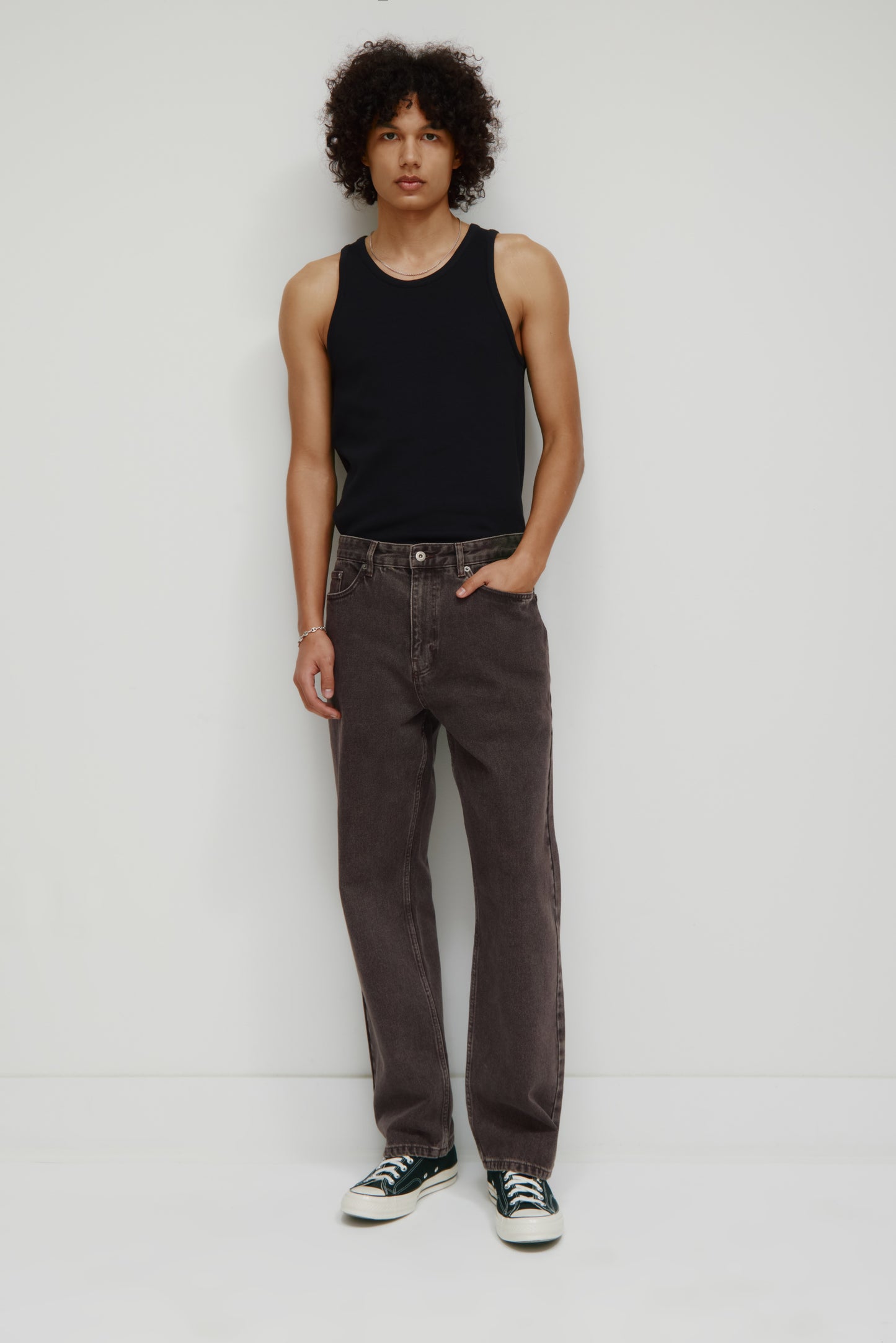 Men's Rib Tank in Black