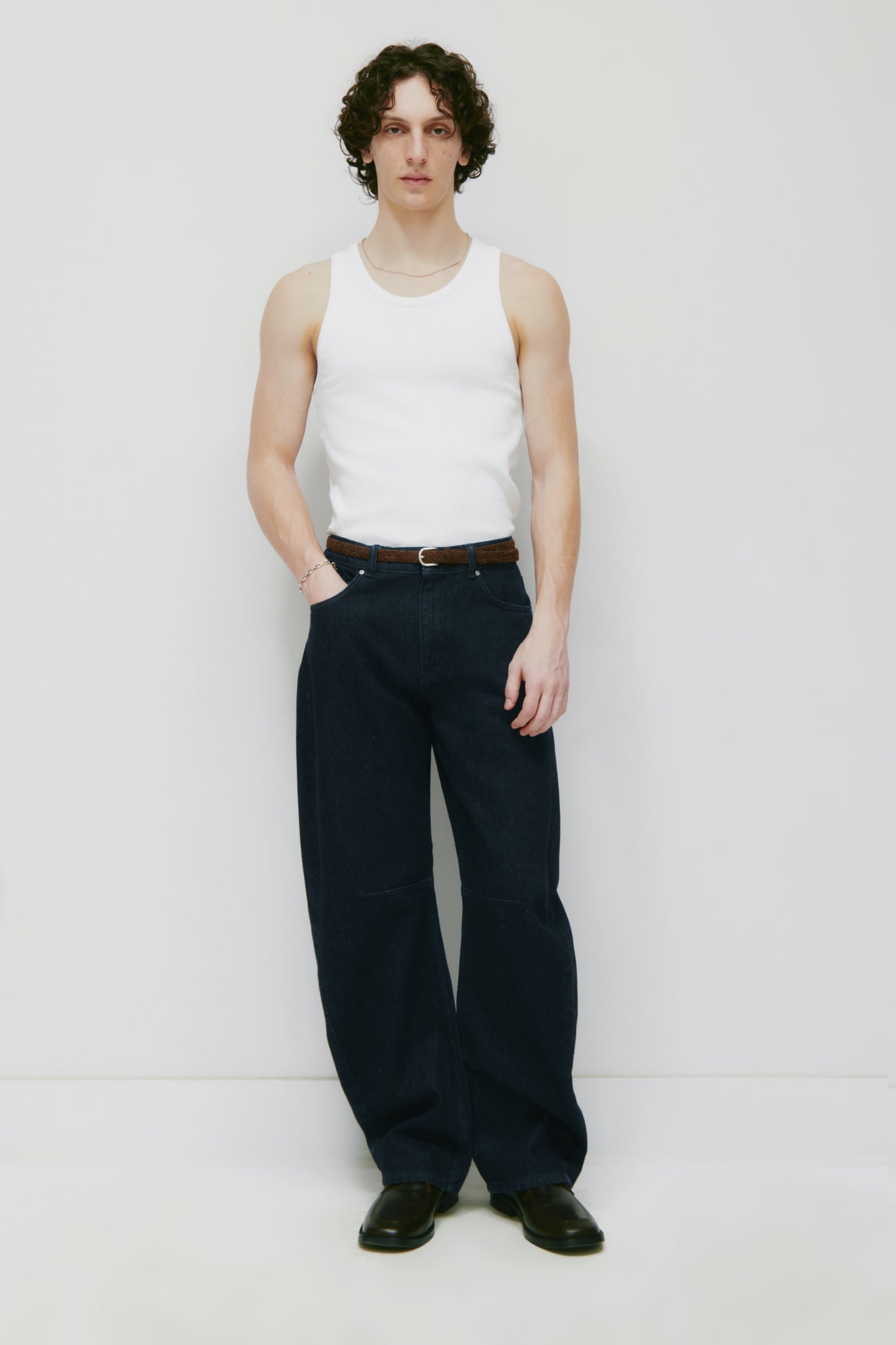 Men's Rib Tank in White