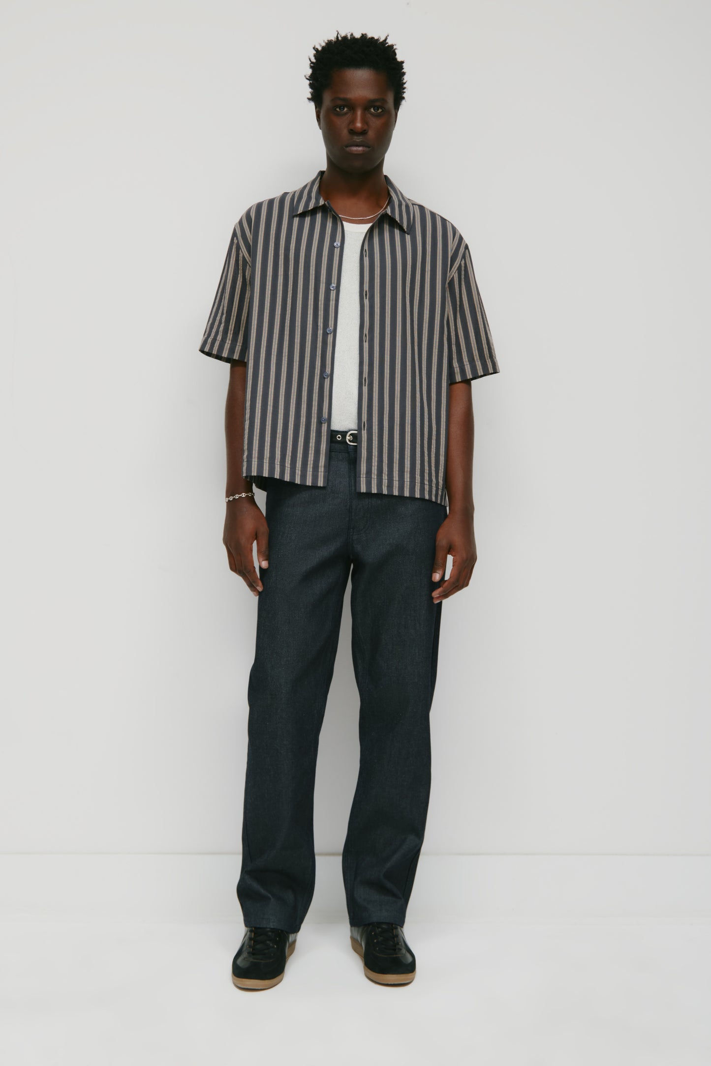 Men's Sadeem Shirt in Pitch Navy/Otter