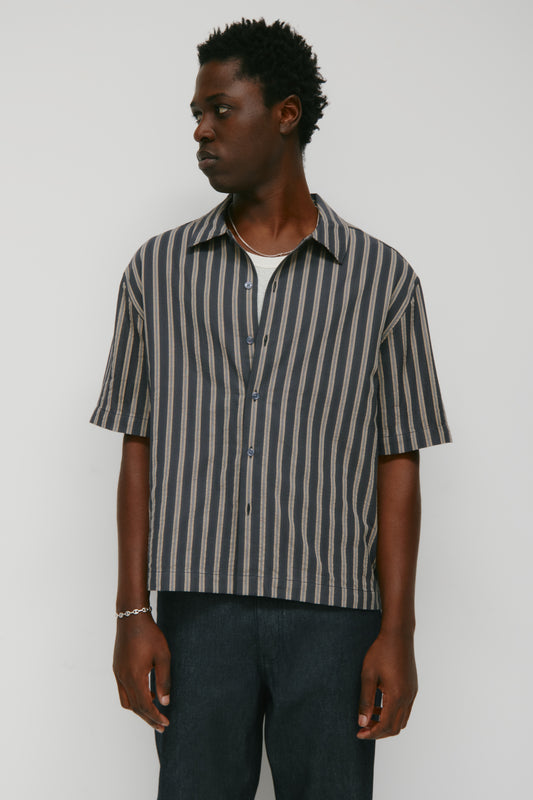 Men's Sadeem Shirt in Pitch Navy/Otter