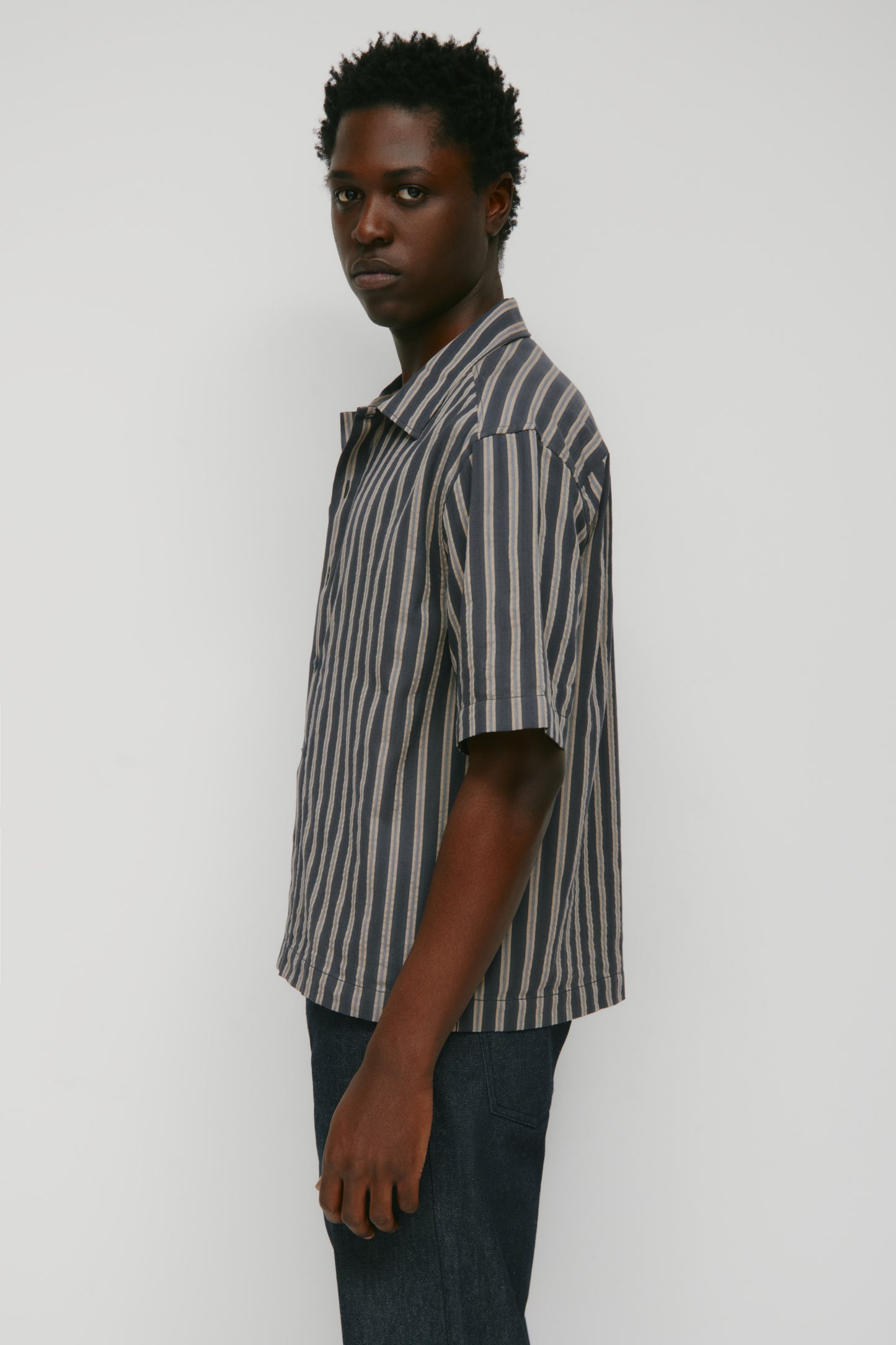 Men's Sadeem Shirt in Pitch Navy/Otter