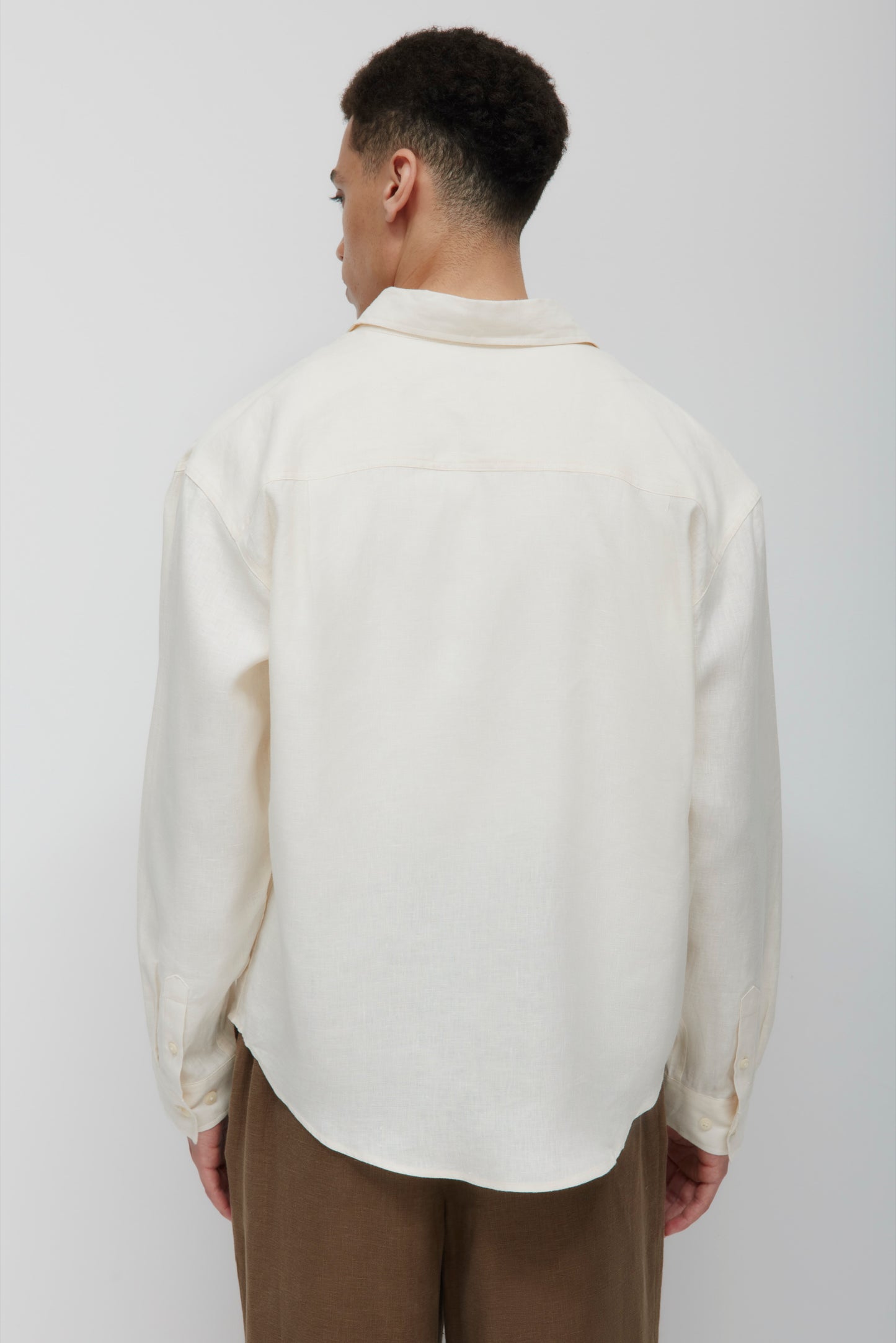 Men's Sila Linen Shirt in Natural