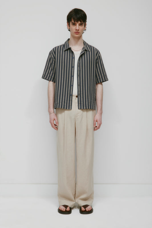 Men's Sila Linen Trouser in Stone