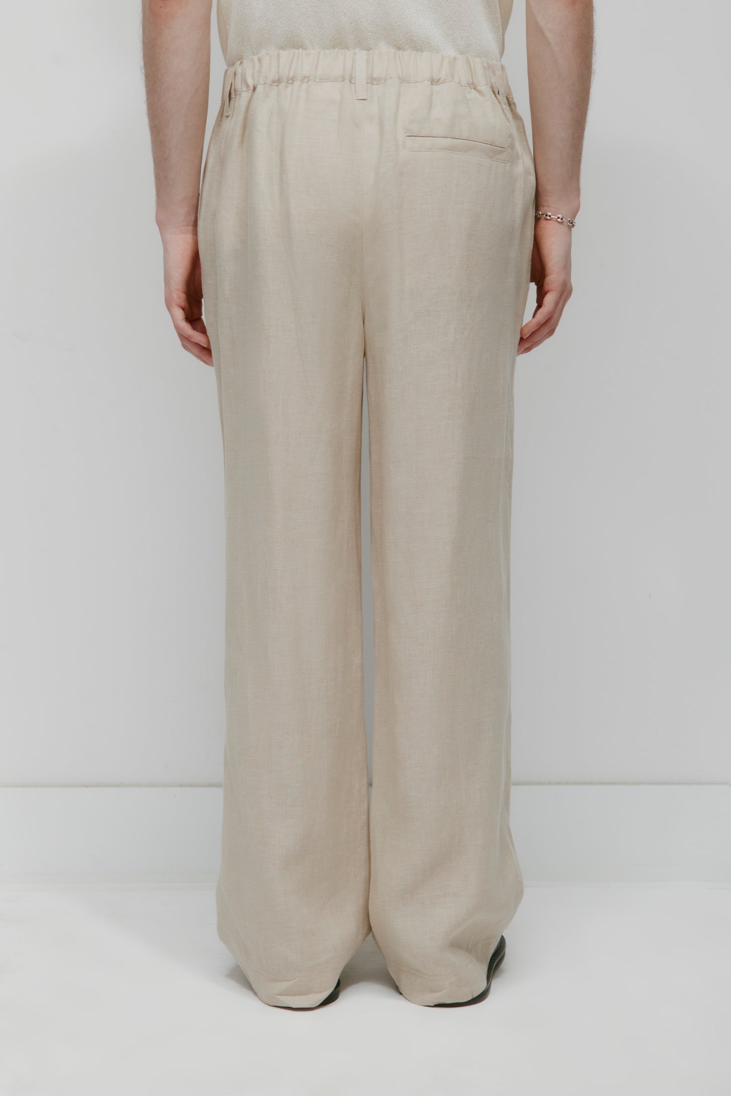 Men's Sila Linen Trouser in Stone