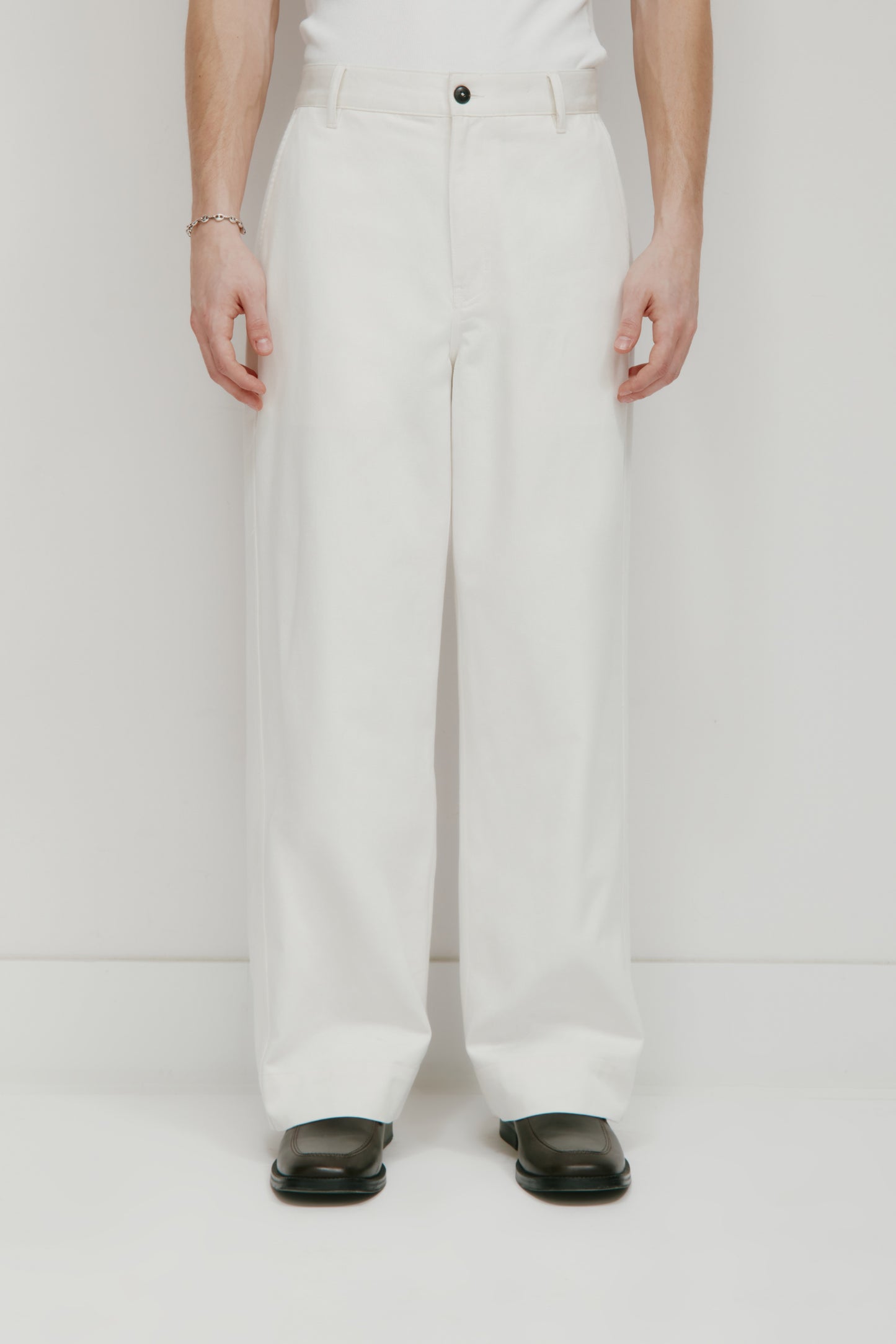 Men's Slouchy Buma Trouser in Marshmallow