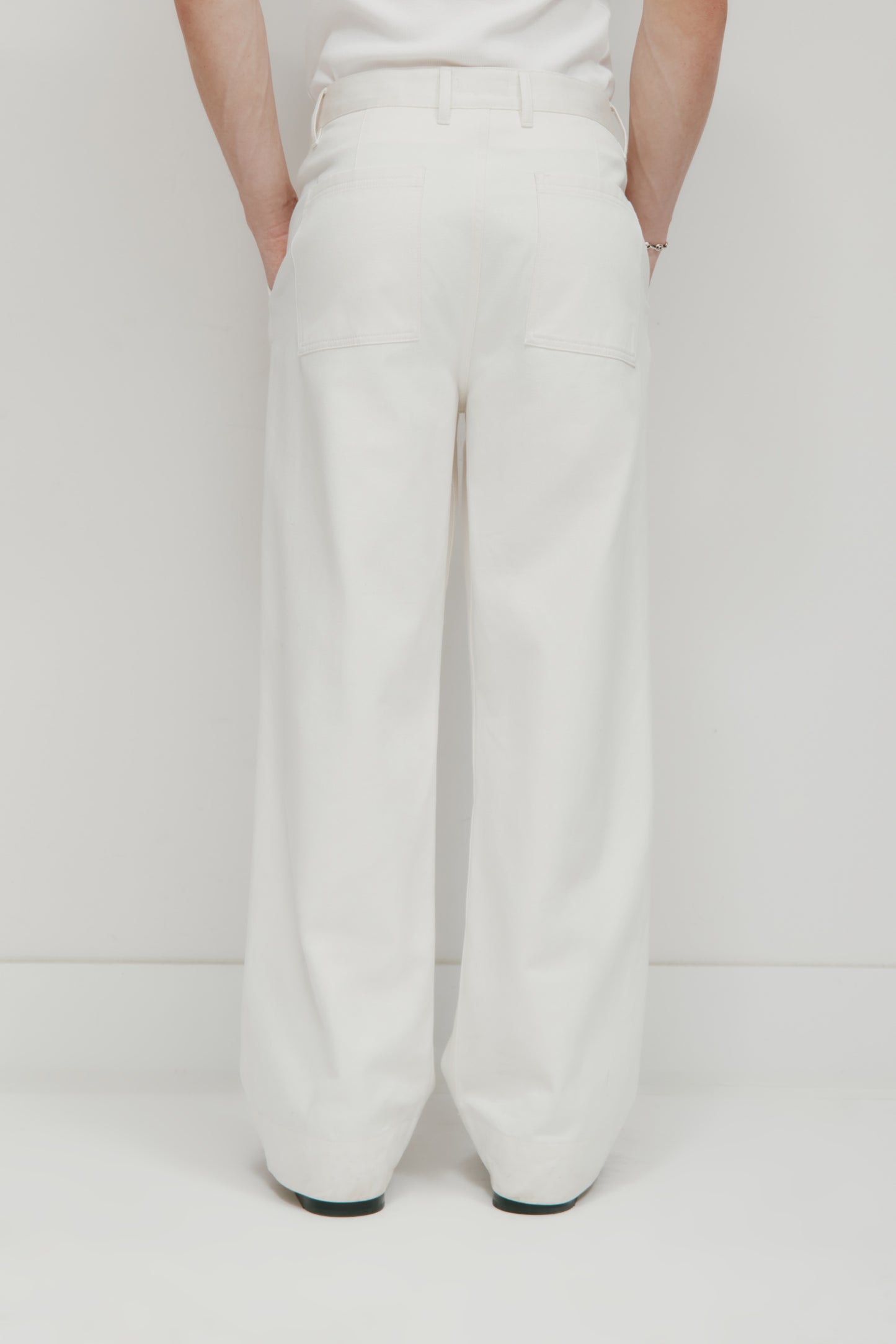 Men's Slouchy Buma Trouser in Marshmallow