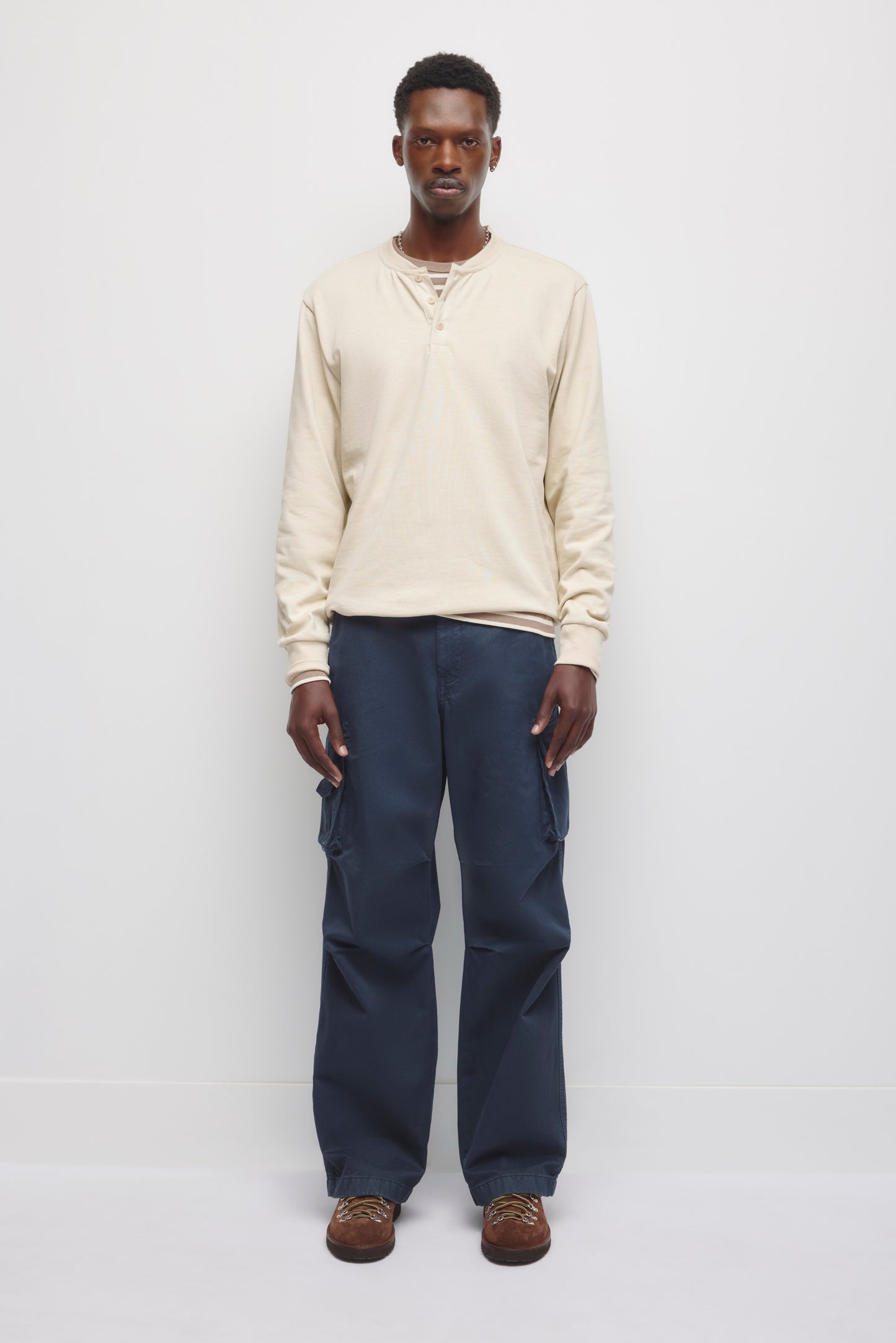Men's Slub Henley in Birch
