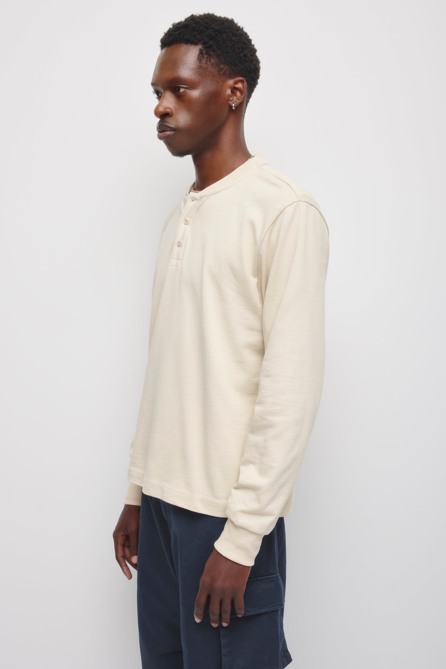 Men's Slub Henley in Birch