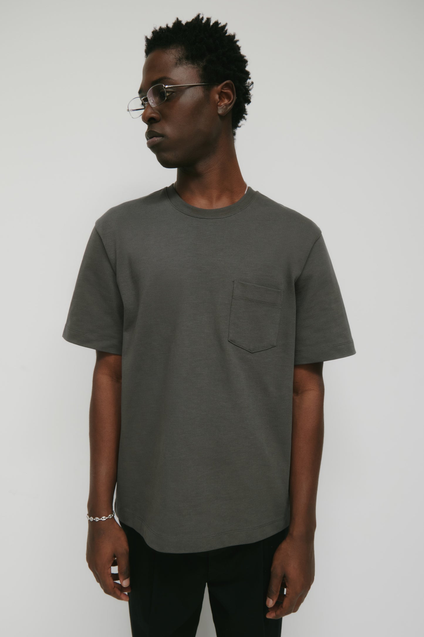 Men's Slub Pocket Tee in Beluga
