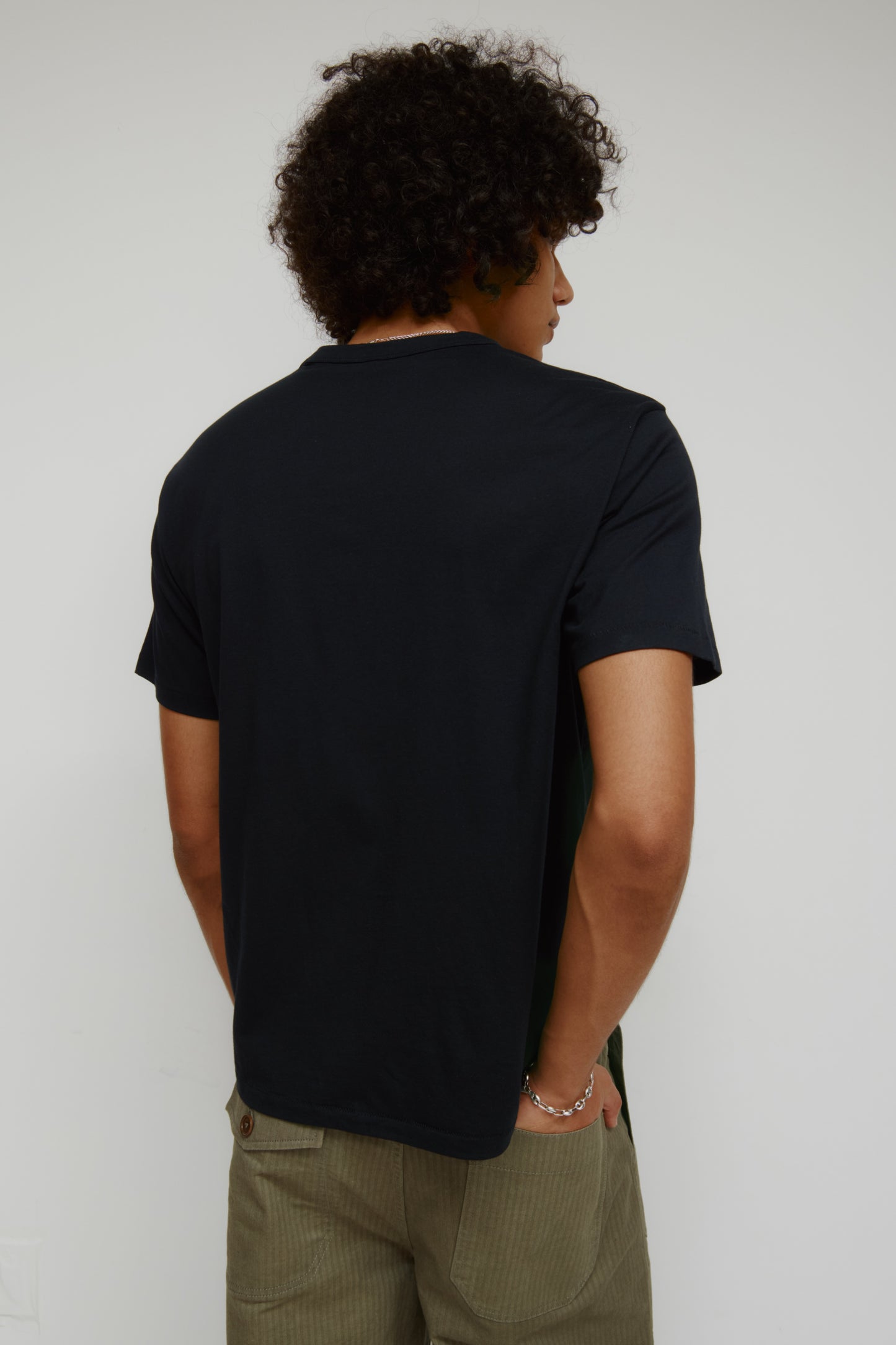 Men's Superfine Crew in Black
