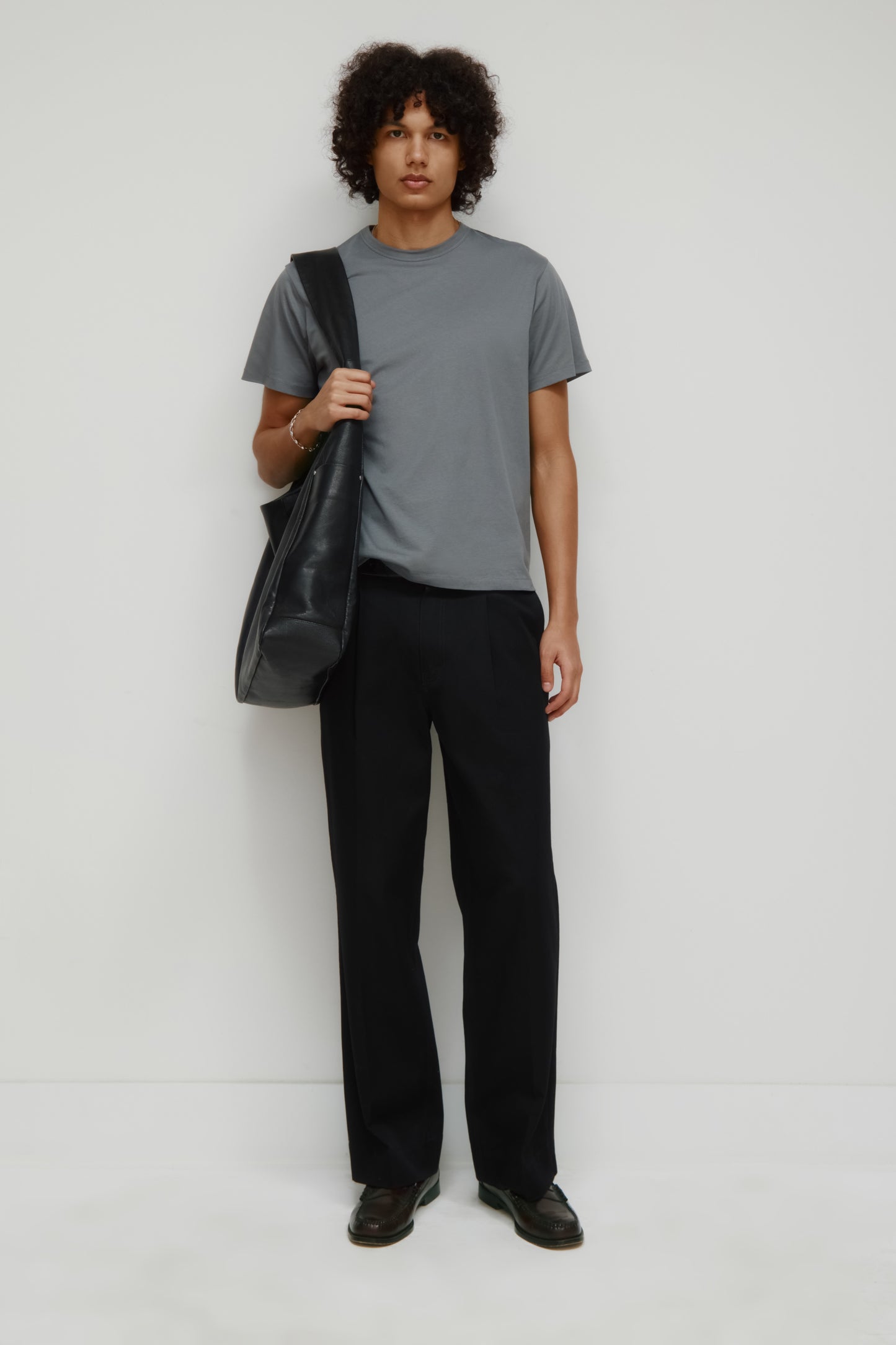 Men's Superfine Crew in Lava Smoke