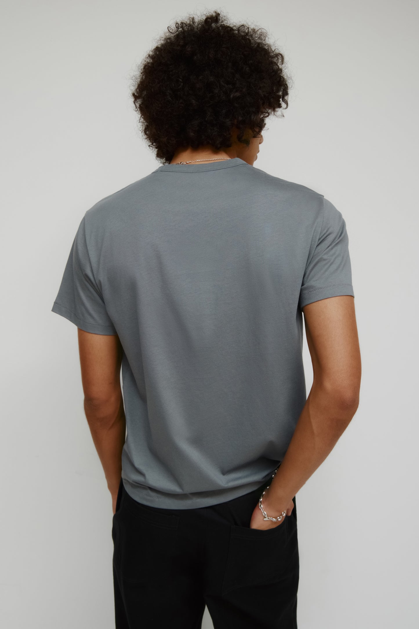 Men's Superfine Crew in Lava Smoke