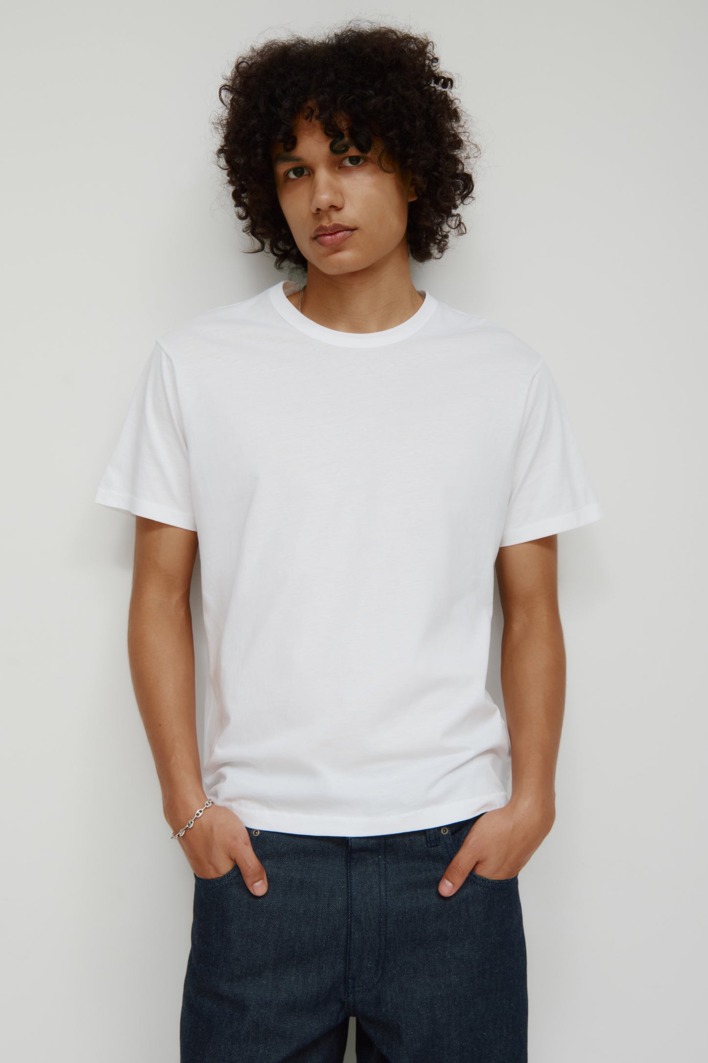 Men's Superfine Crew in White