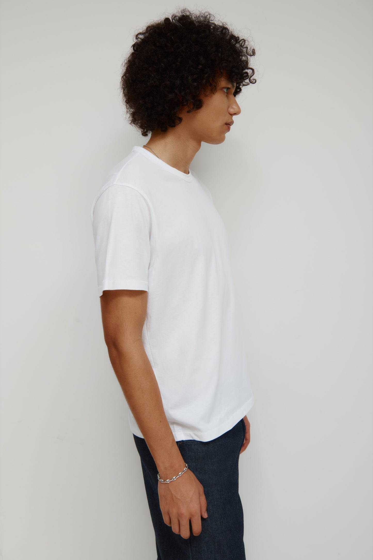 Men's Superfine Crew in White