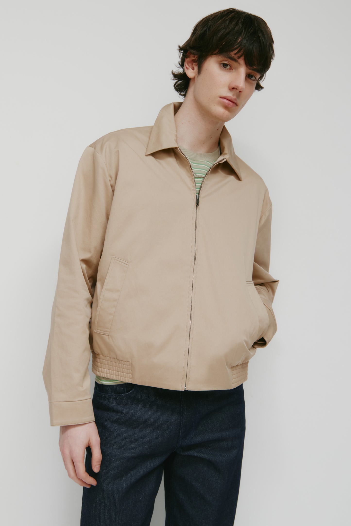 Men's Taym Postal Jacket in Stone