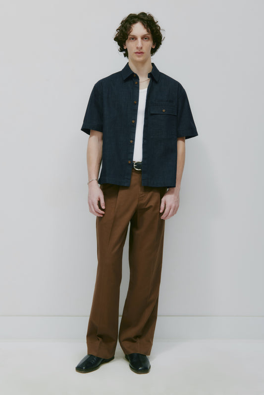 Men's Yafi Shirt in Rinse