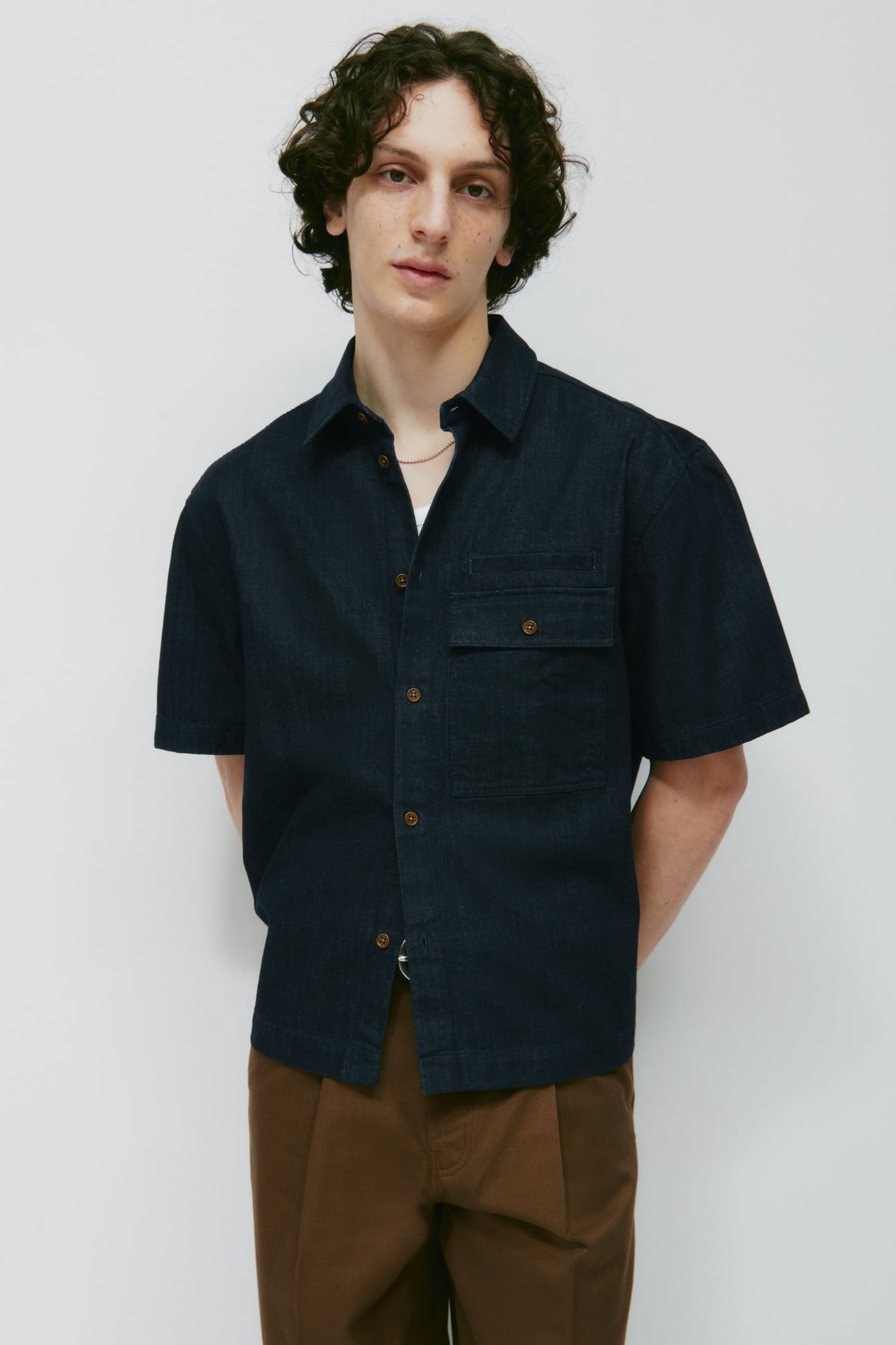 Men's Yafi Shirt in Rinse