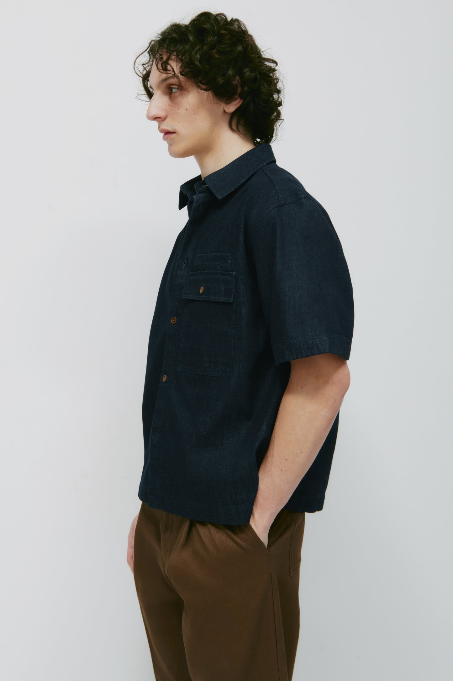Men's Yafi Shirt in Rinse