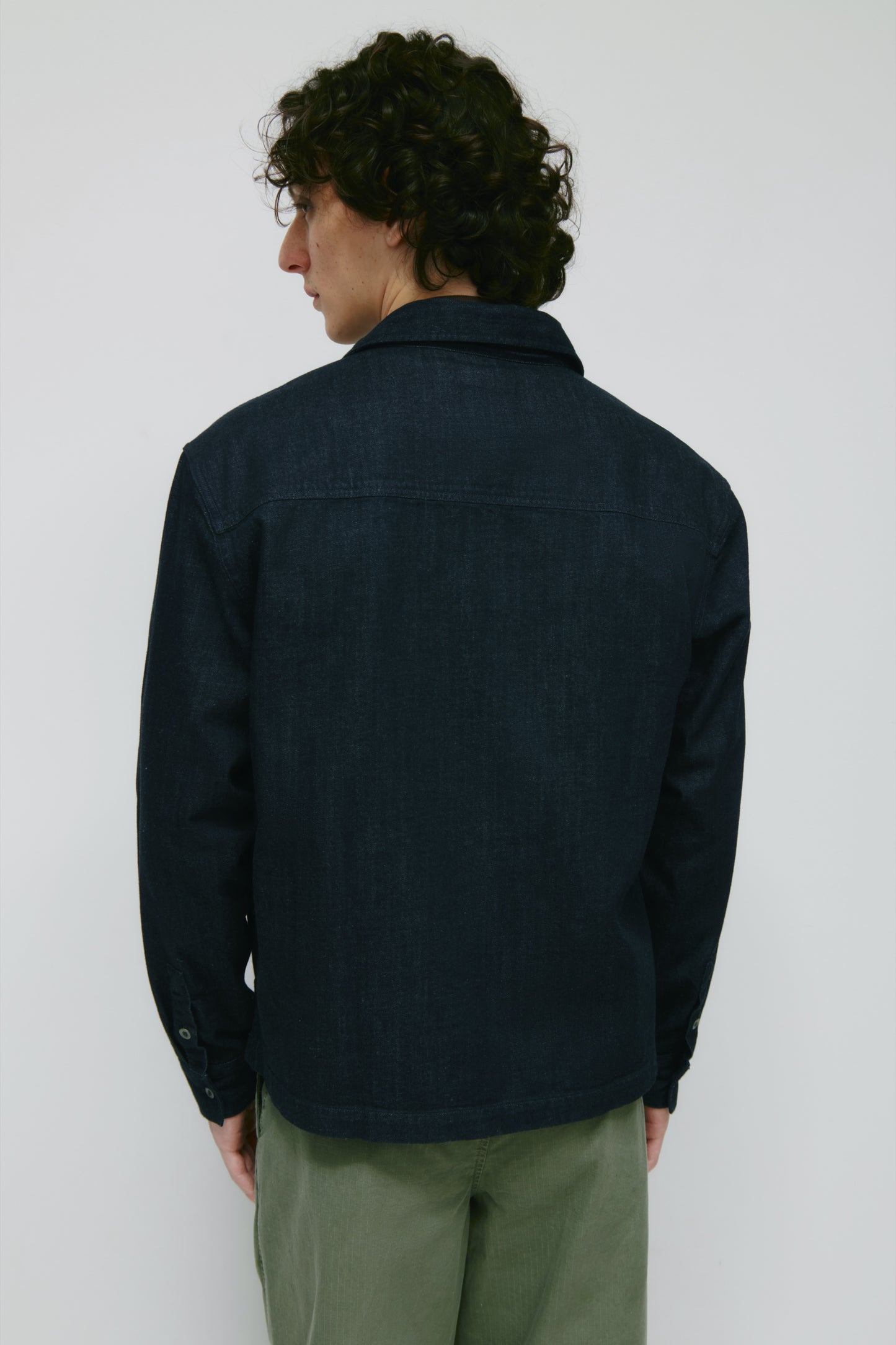Men's Yafi Zip Shirt in Rinse