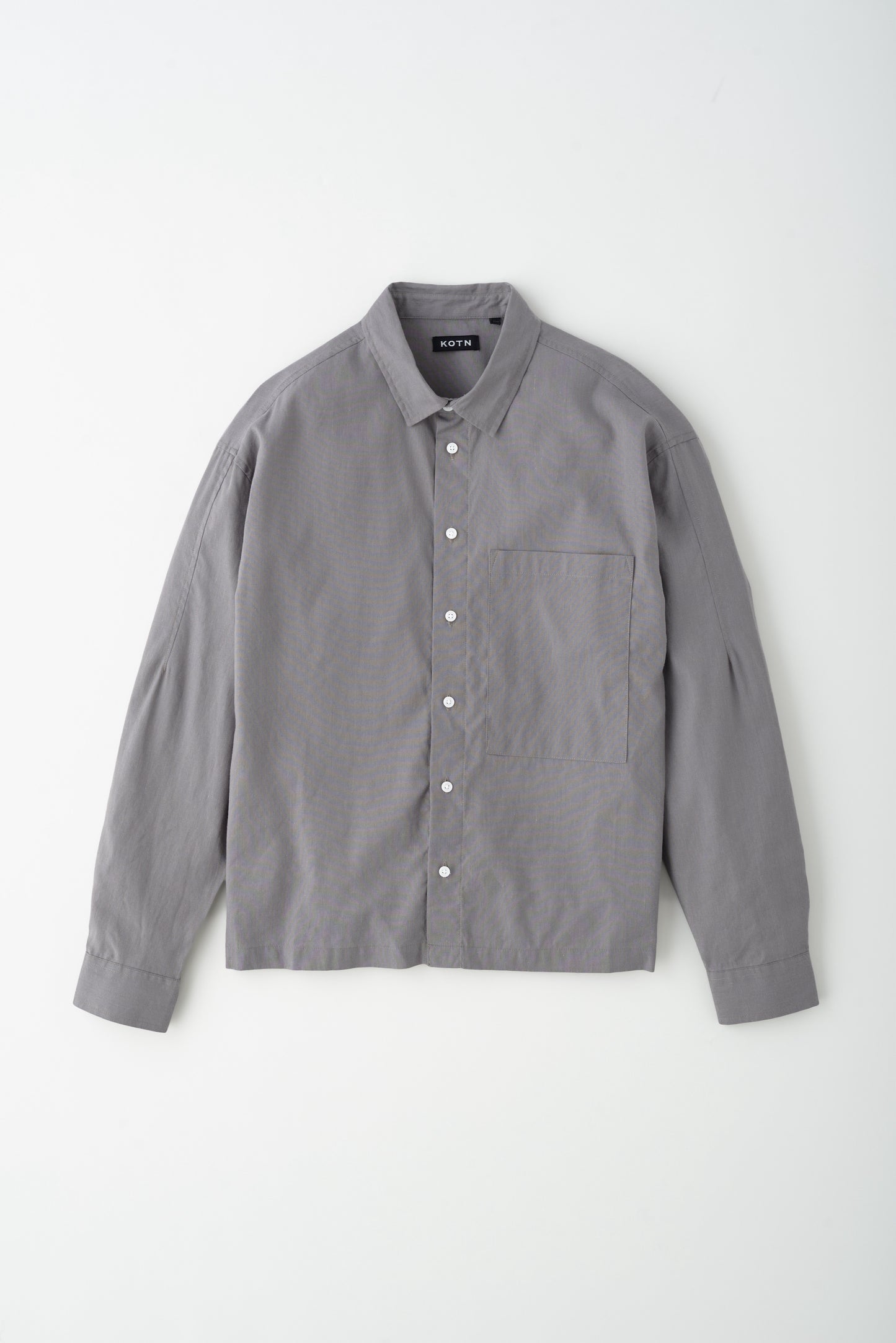 Men's Cairo Linen Shirt in Warm Grey