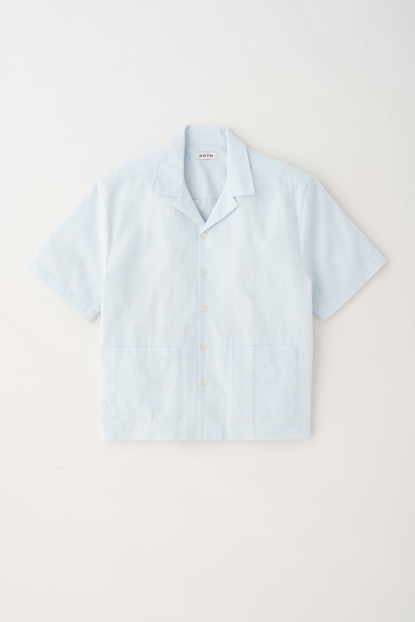 Men’s Linen Camp Shirt in Puritan Grey