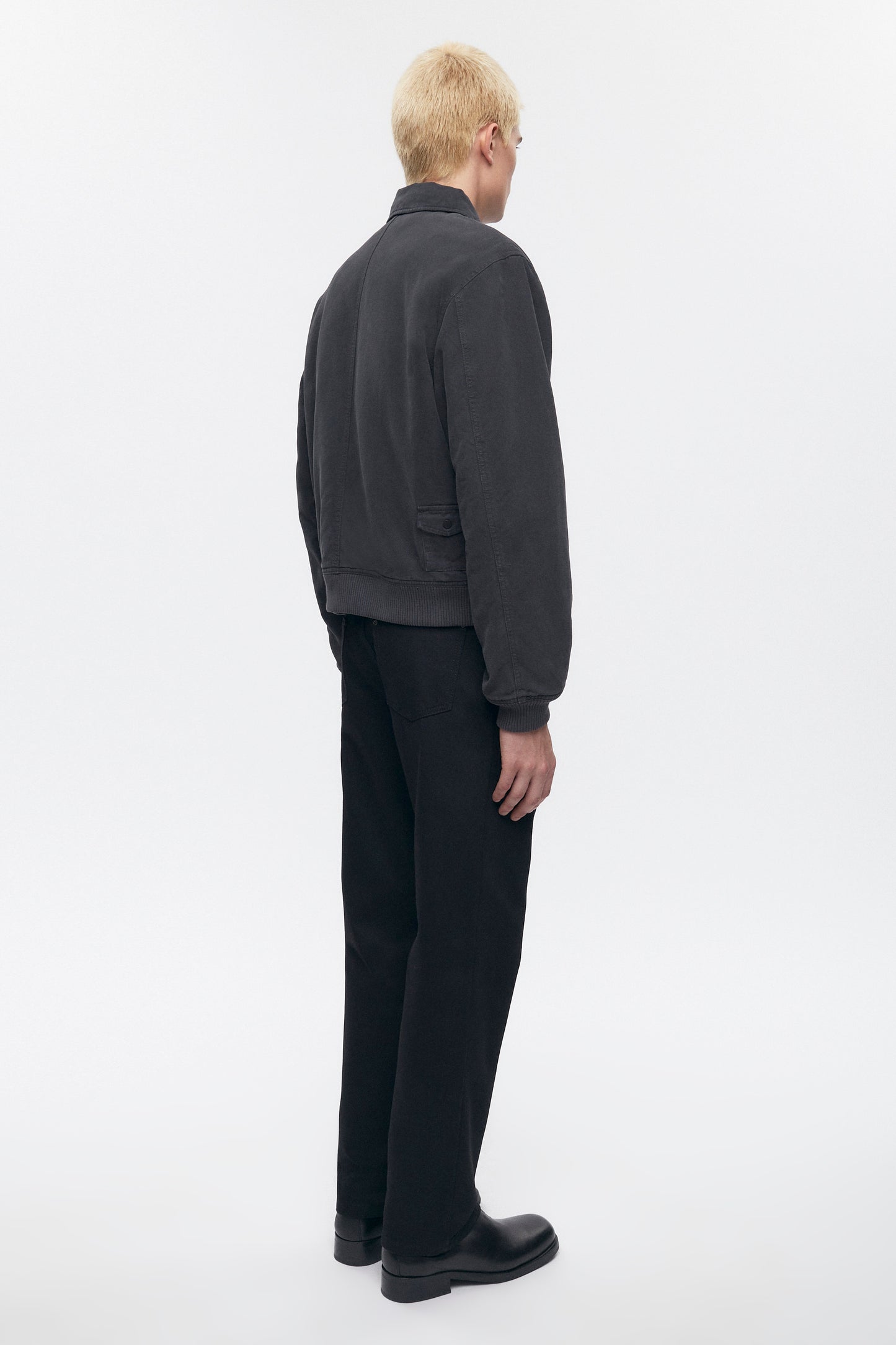 Men's A-2 Bomber Jacket in Washed Black
