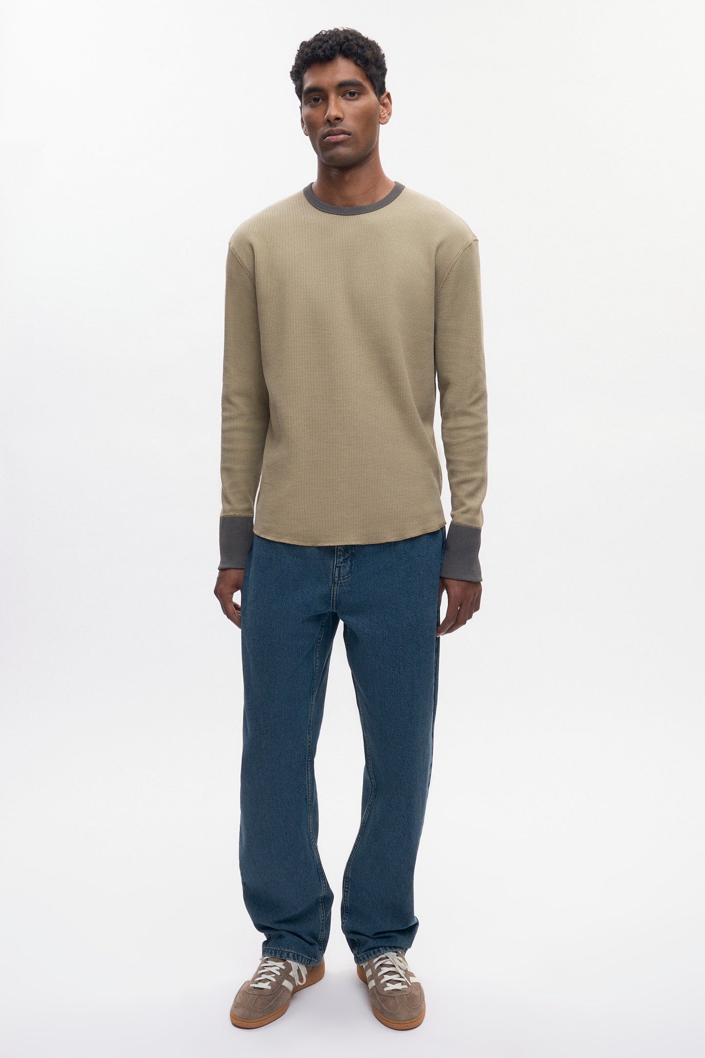 Men's Atlas Waffle Longsleeve in Desert/Beluga