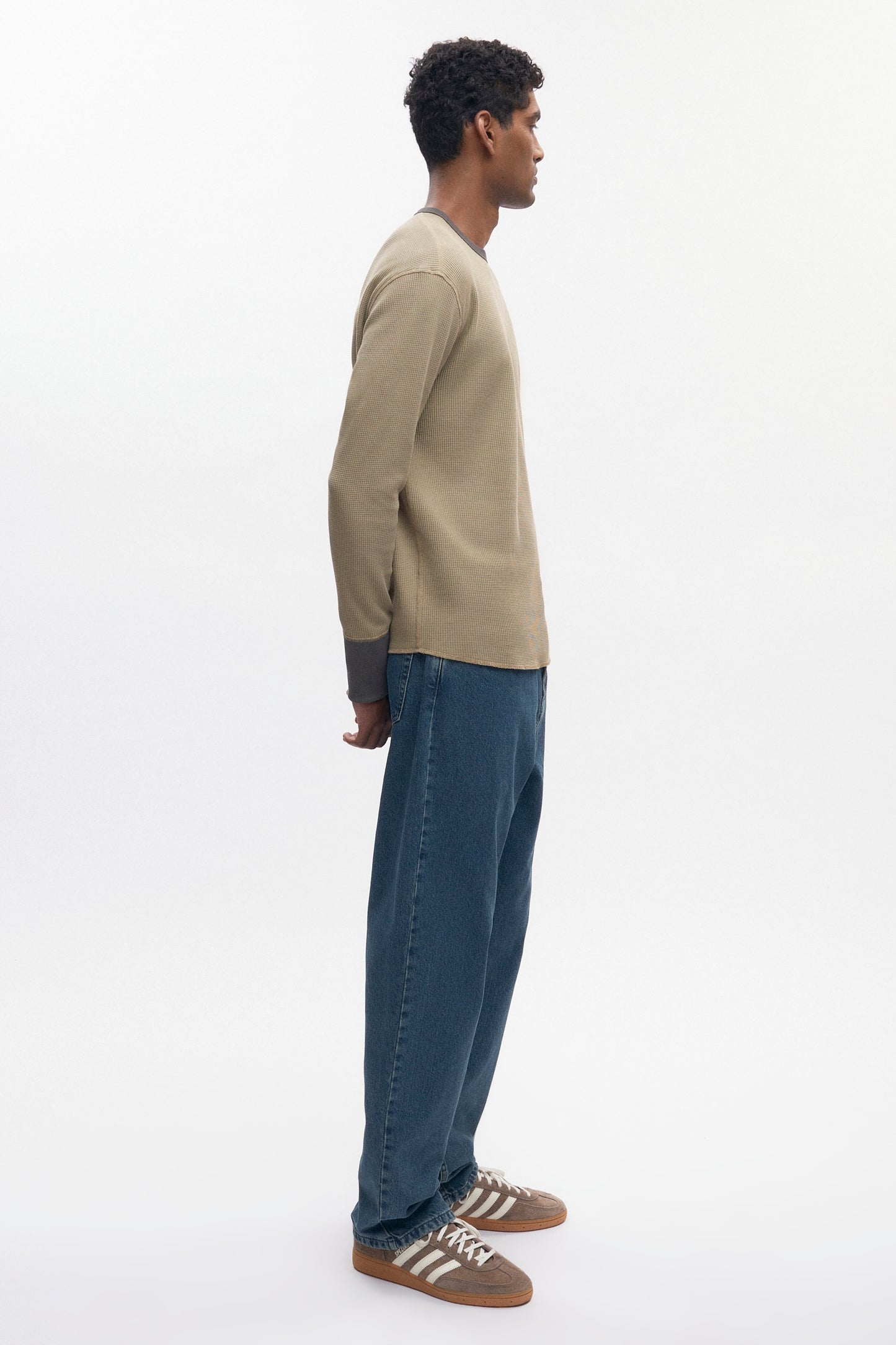 Men's Atlas Waffle Longsleeve in Desert/Beluga