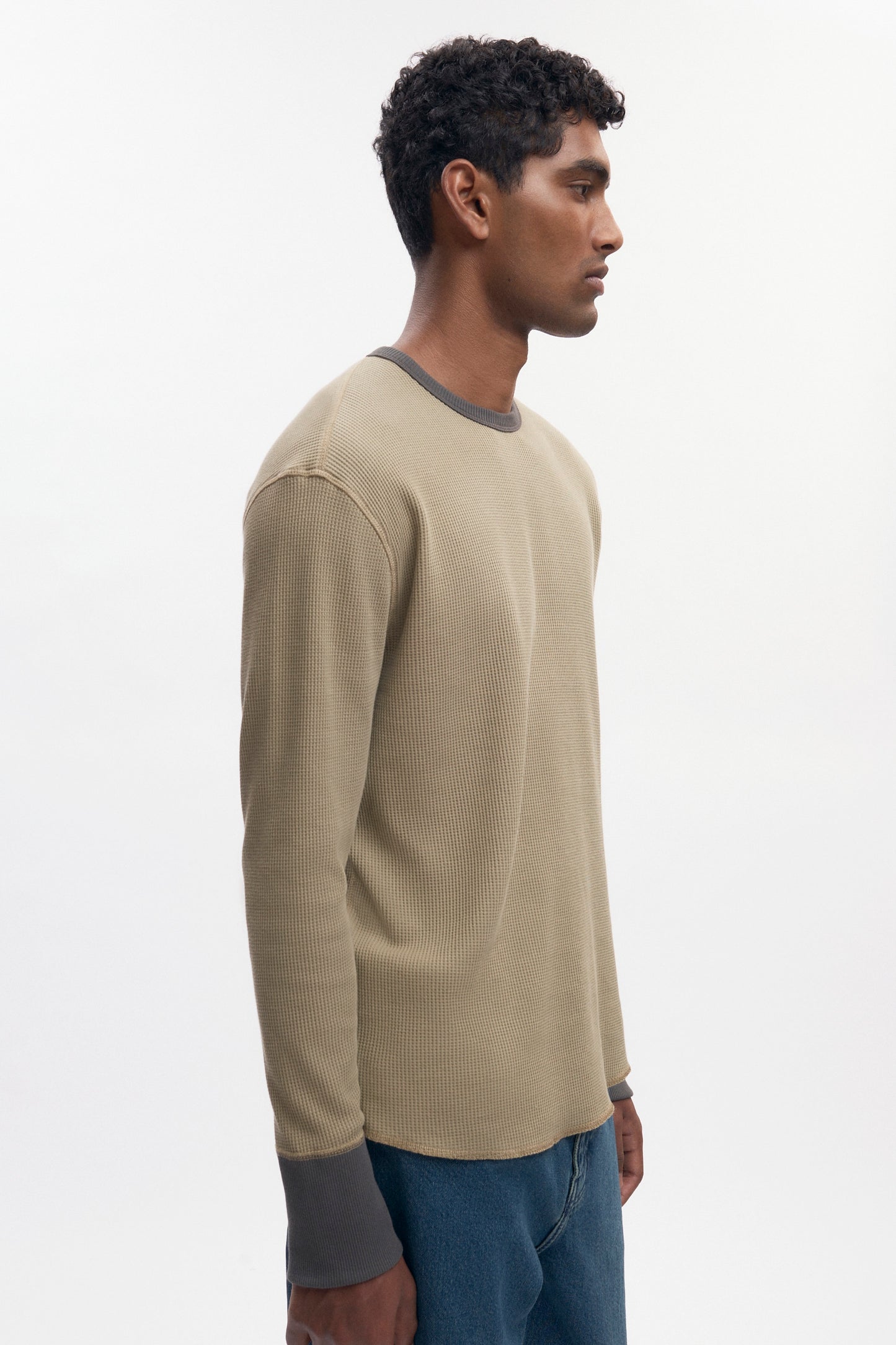 Men's Atlas Waffle Longsleeve in Desert/Beluga