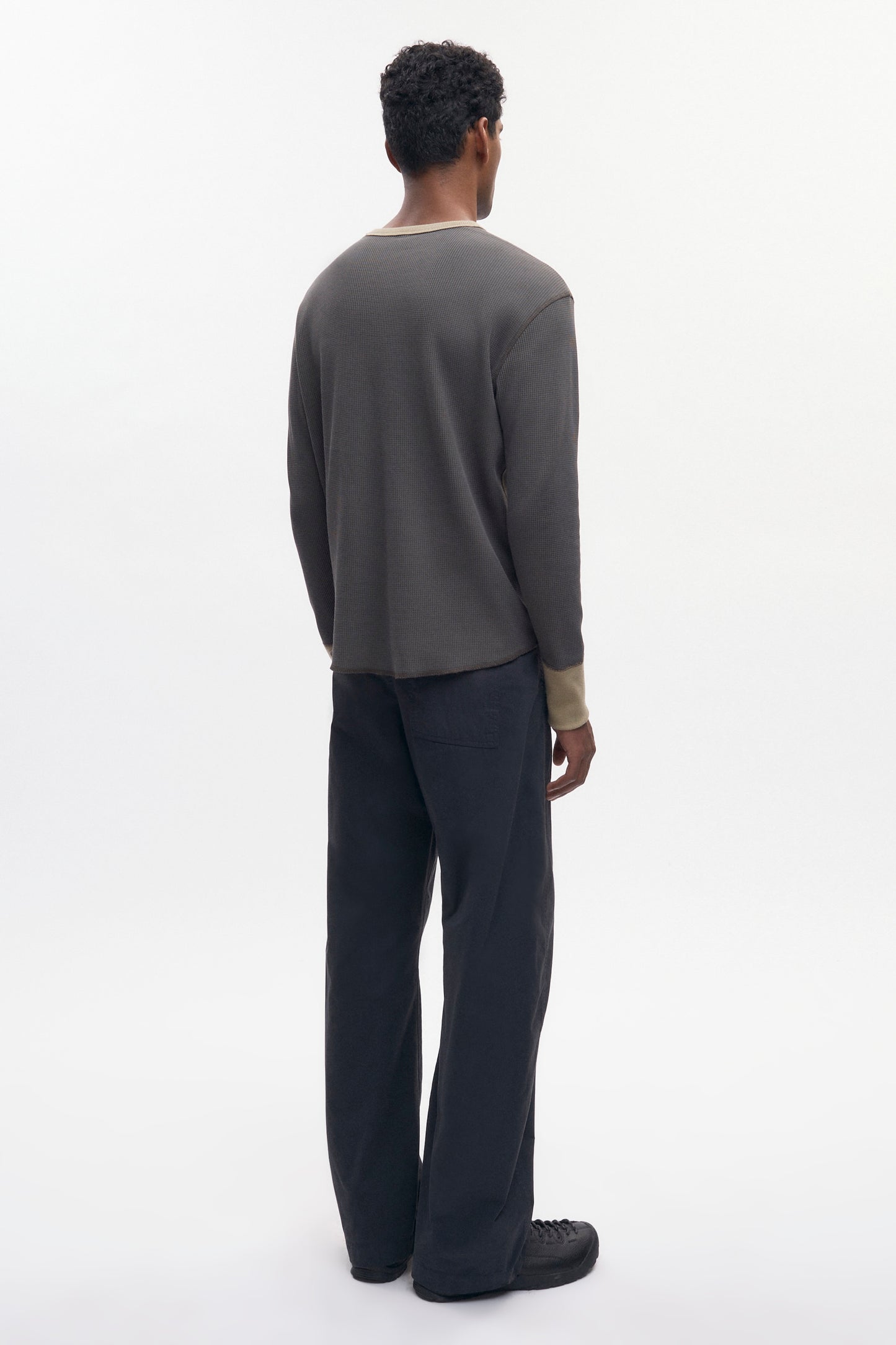 Men's Atlas Waffle Longsleeve in Beluga/Desert
