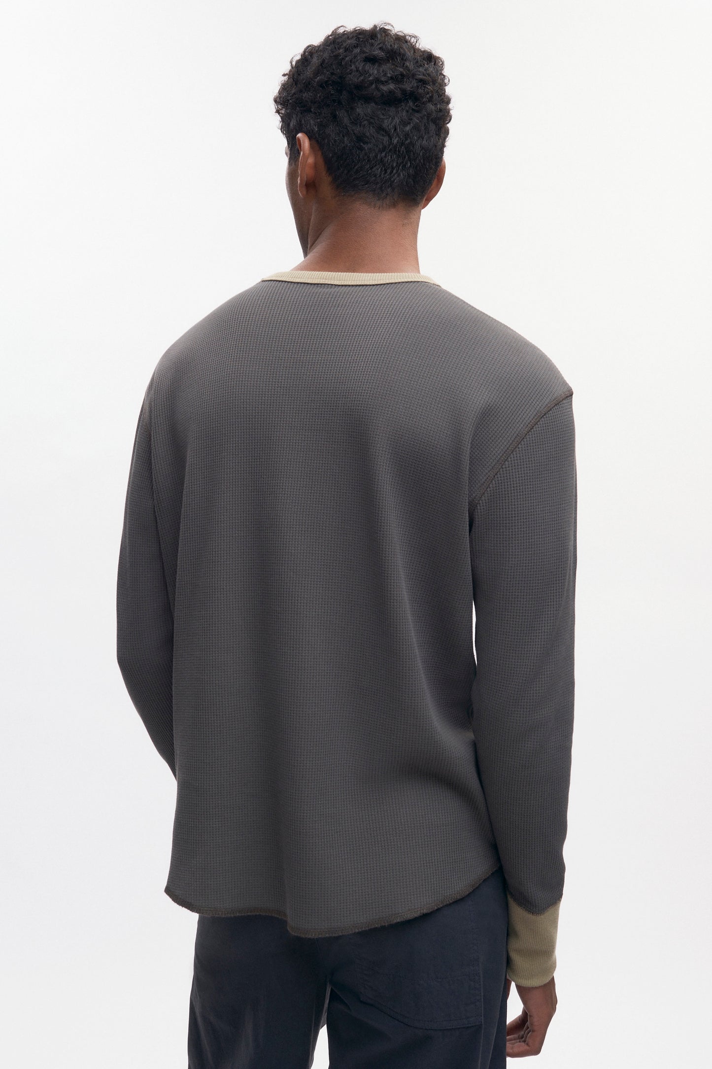 Men's Atlas Waffle Longsleeve in Beluga/Desert