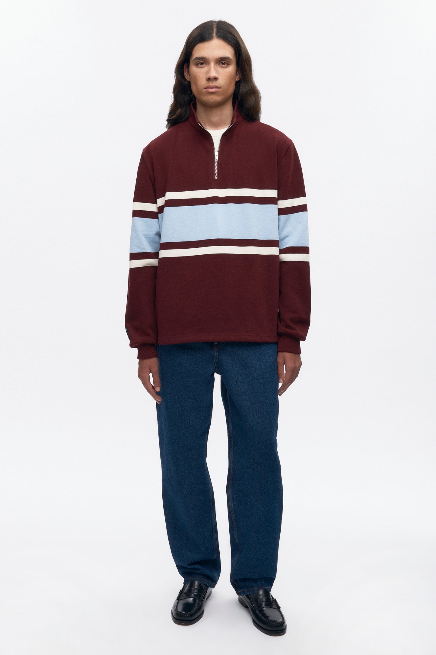 Barbarian Zip Rugby in Harvard/Powder/Ivory