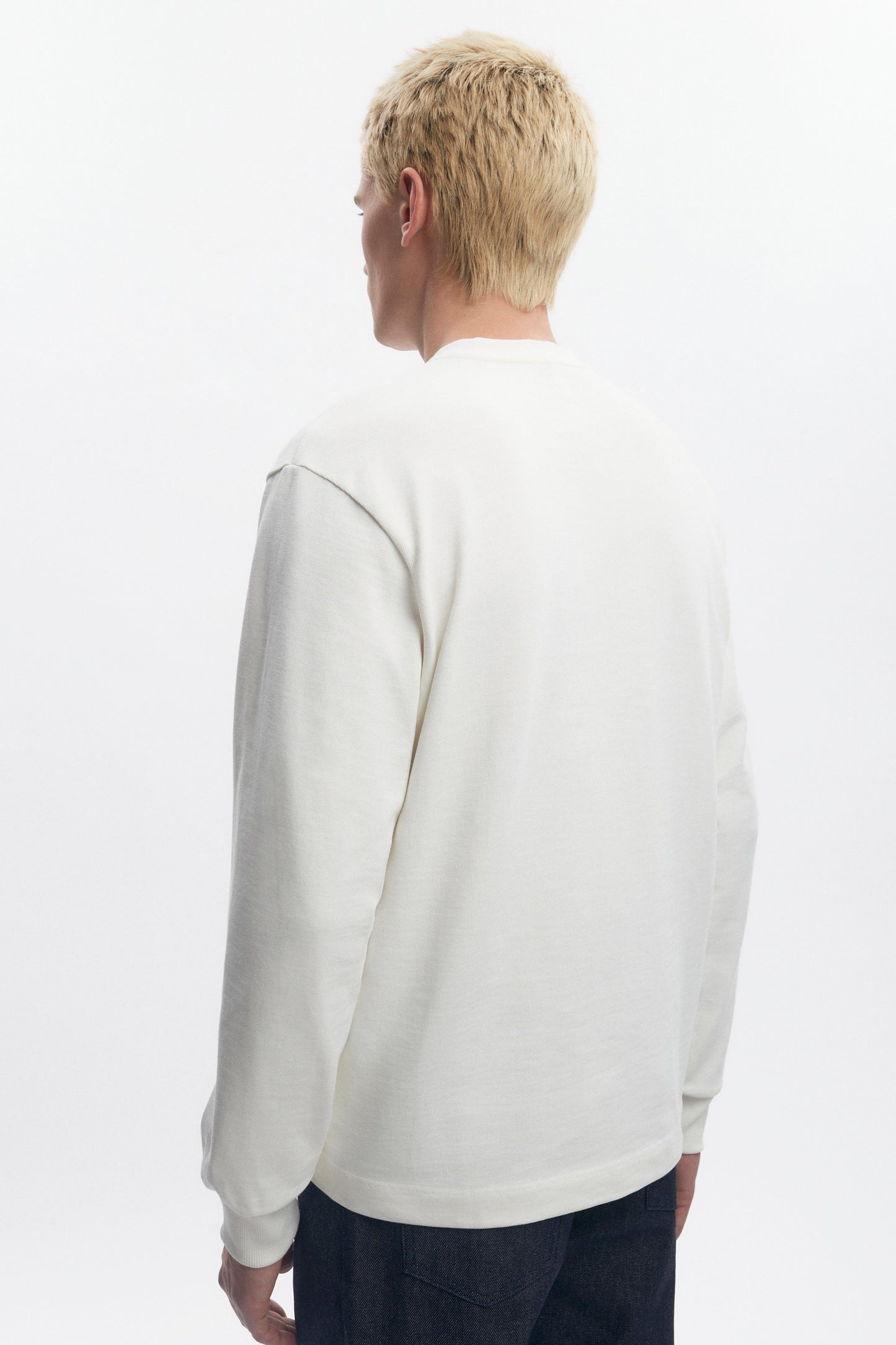 Men's Box Slub Henley in Marshmallow