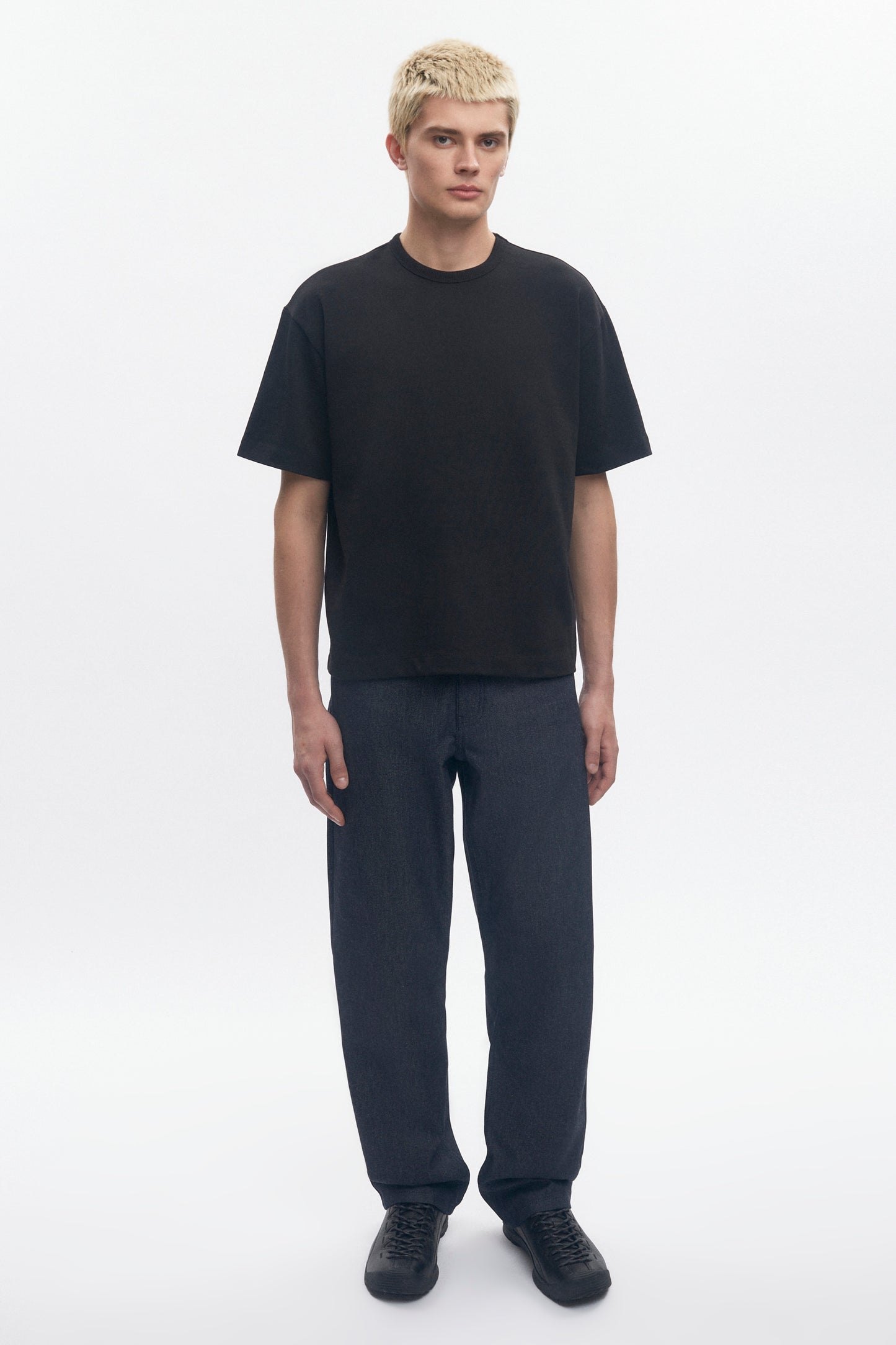 Men's Box Slub Tee in Black
