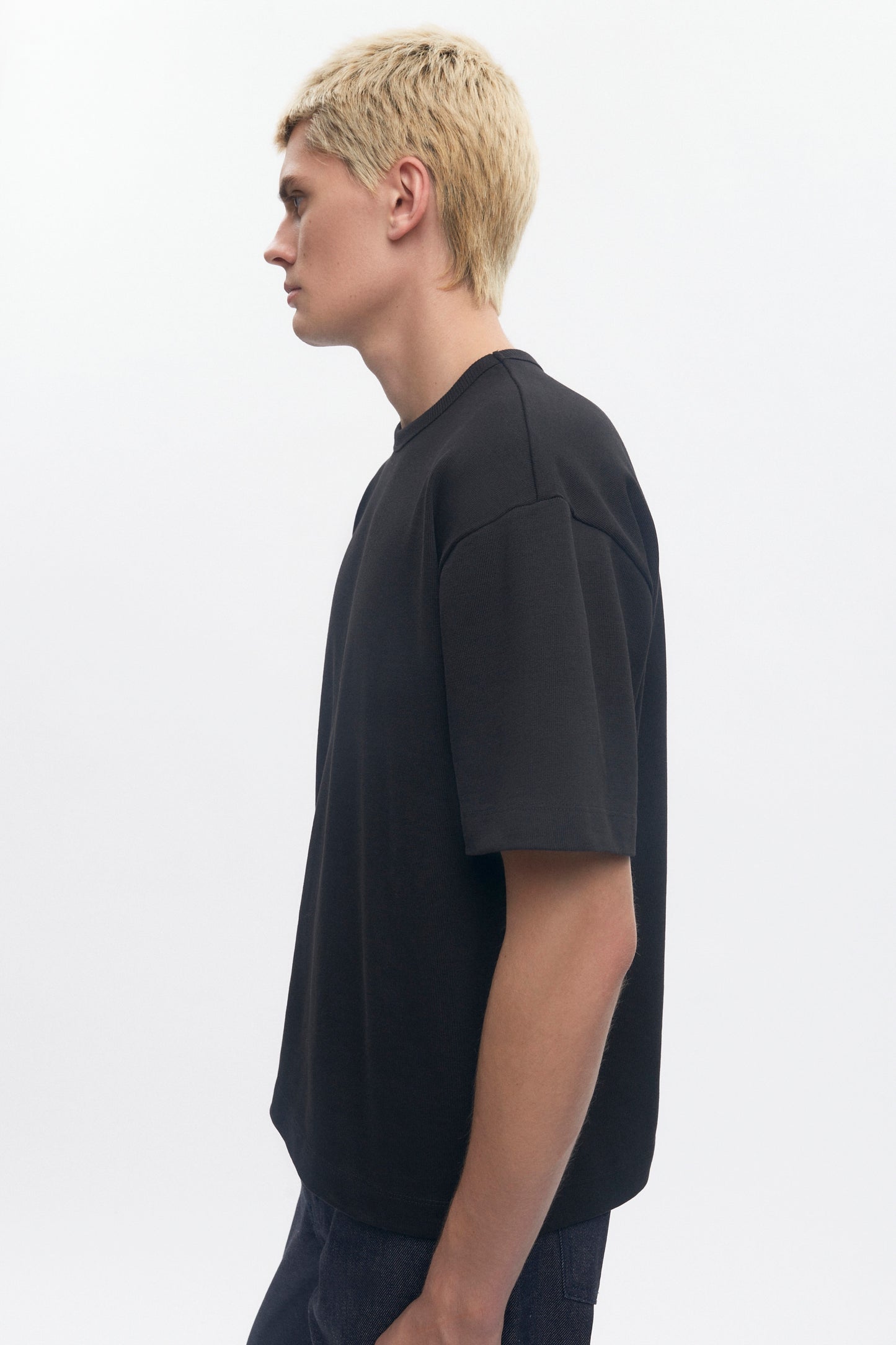 Men's Box Slub Tee in Black