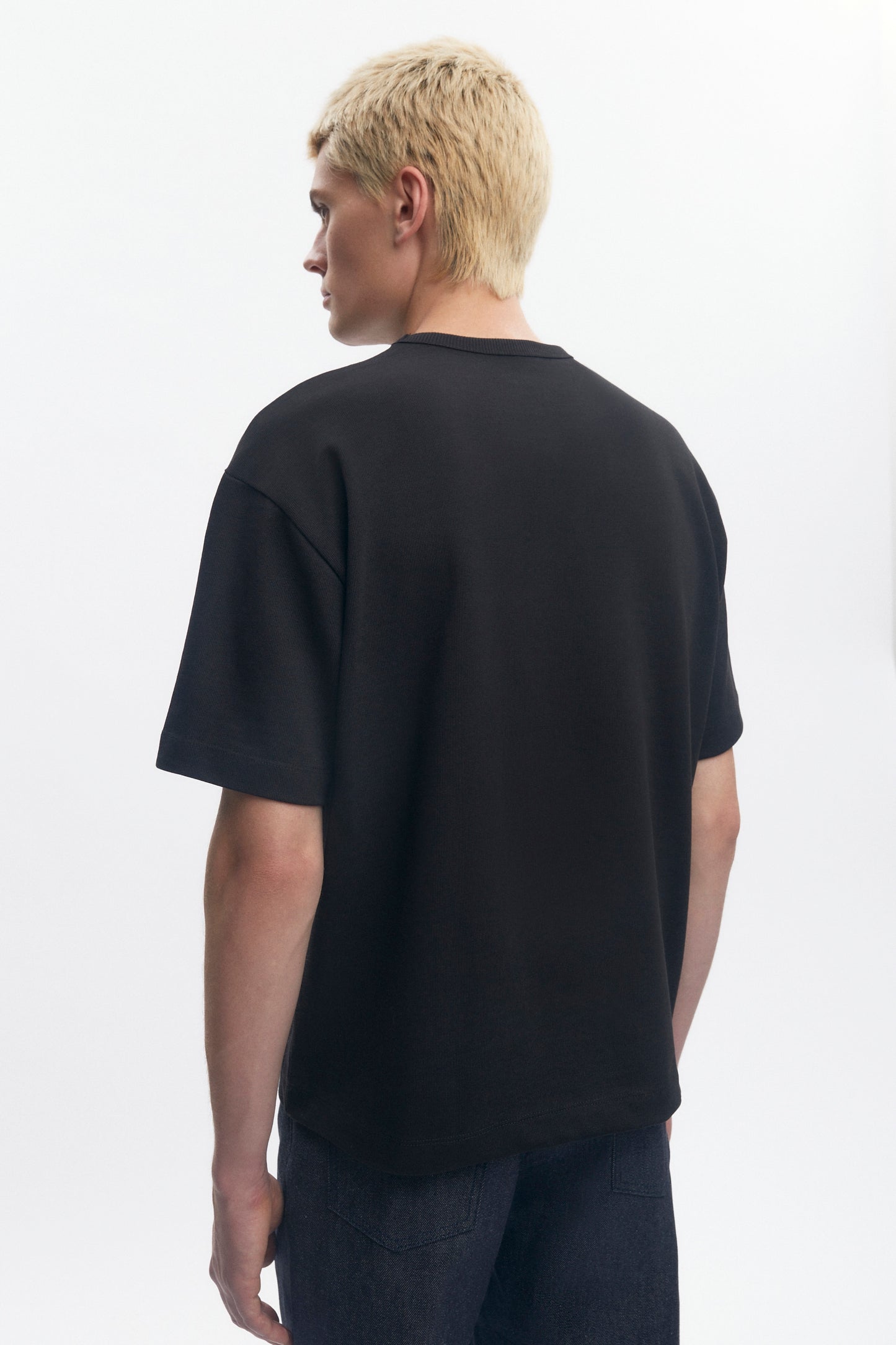 Men's Box Slub Tee in Black