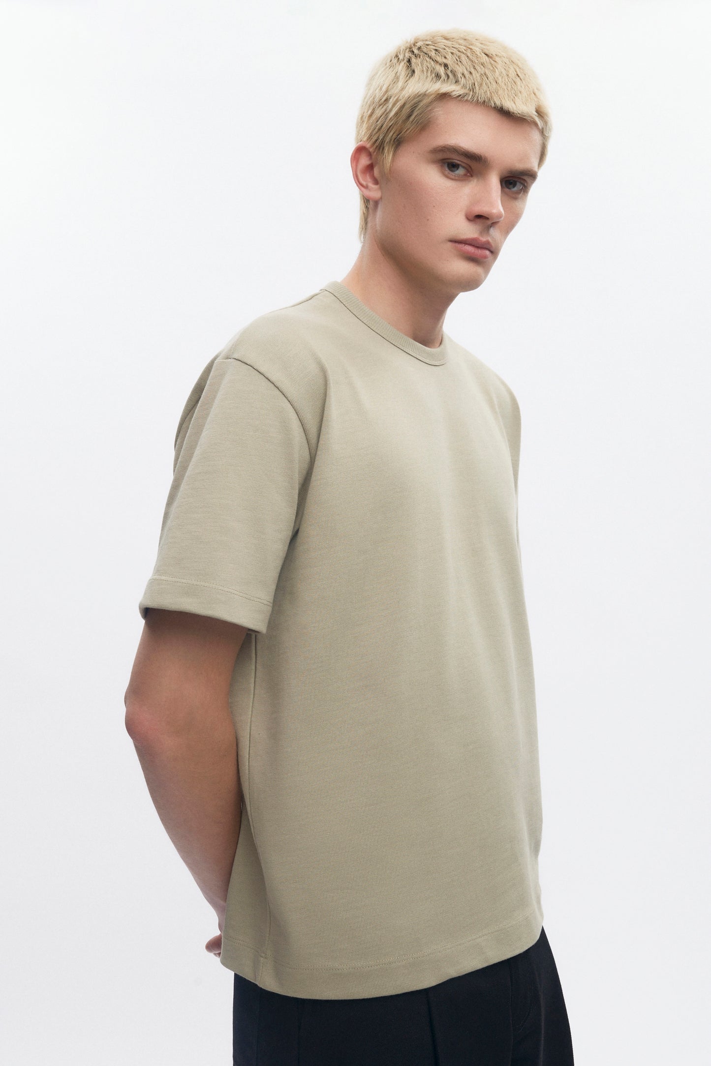 Men's Box Slub Tee in Desert