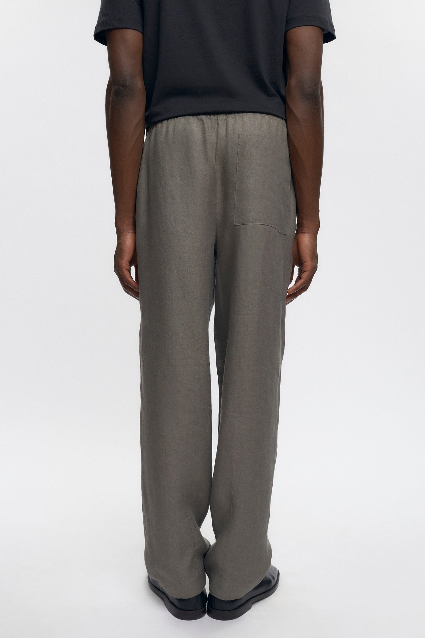 Cairo Linen Pant in Dark Taupe