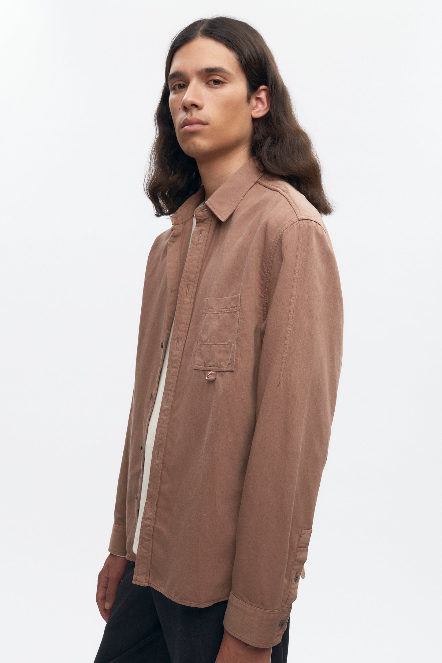 Men's Chambray Shirt in Earth