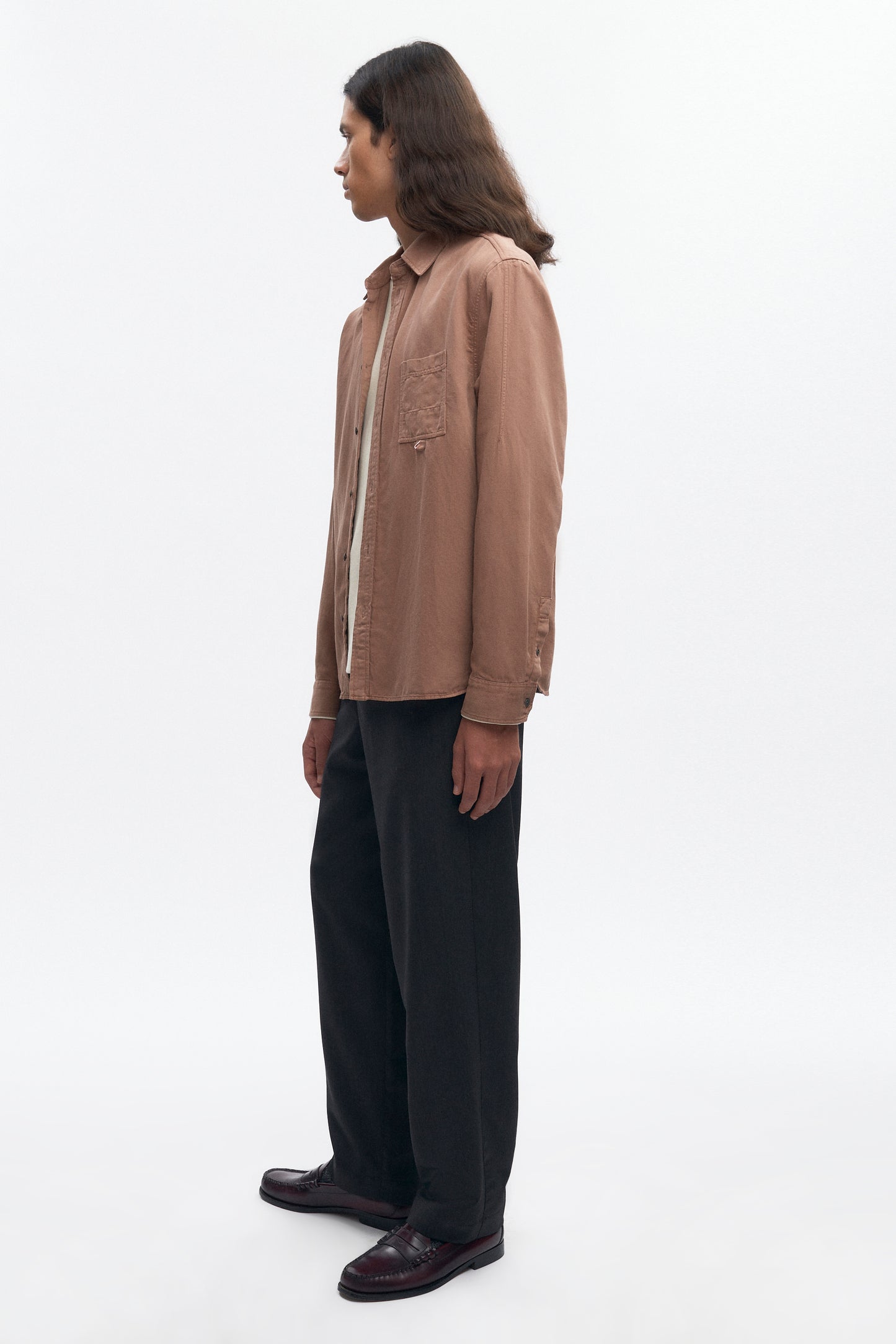 Men's Chambray Shirt in Earth