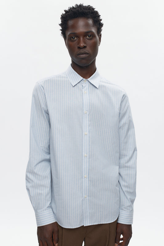 Men's Classic Stripe Shirt in Light Blue Stripe