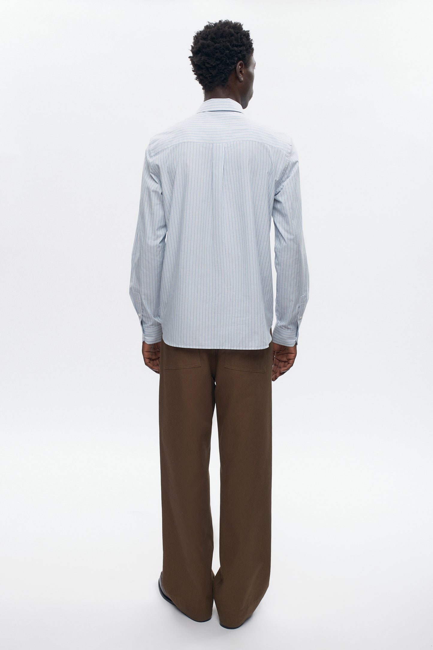 Men's Classic Stripe Shirt in Light Blue Stripe
