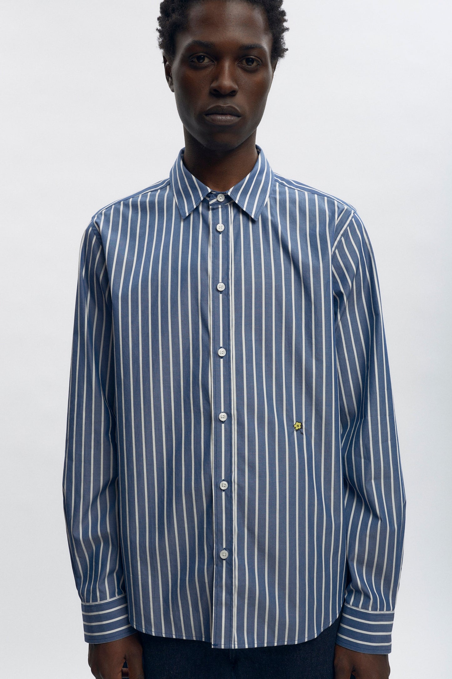 Men's Classic Stripe Shirt in Navy Stripe