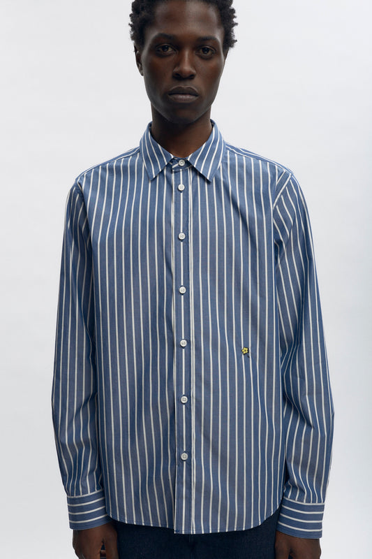 Men's Classic Stripe Shirt in Navy Stripe