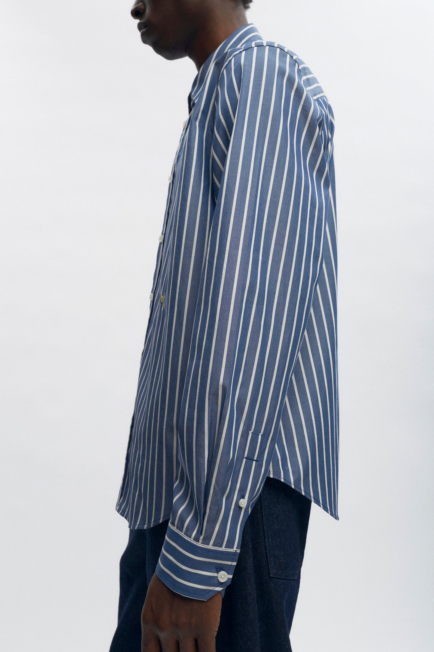 Men's Classic Stripe Shirt in Navy Stripe