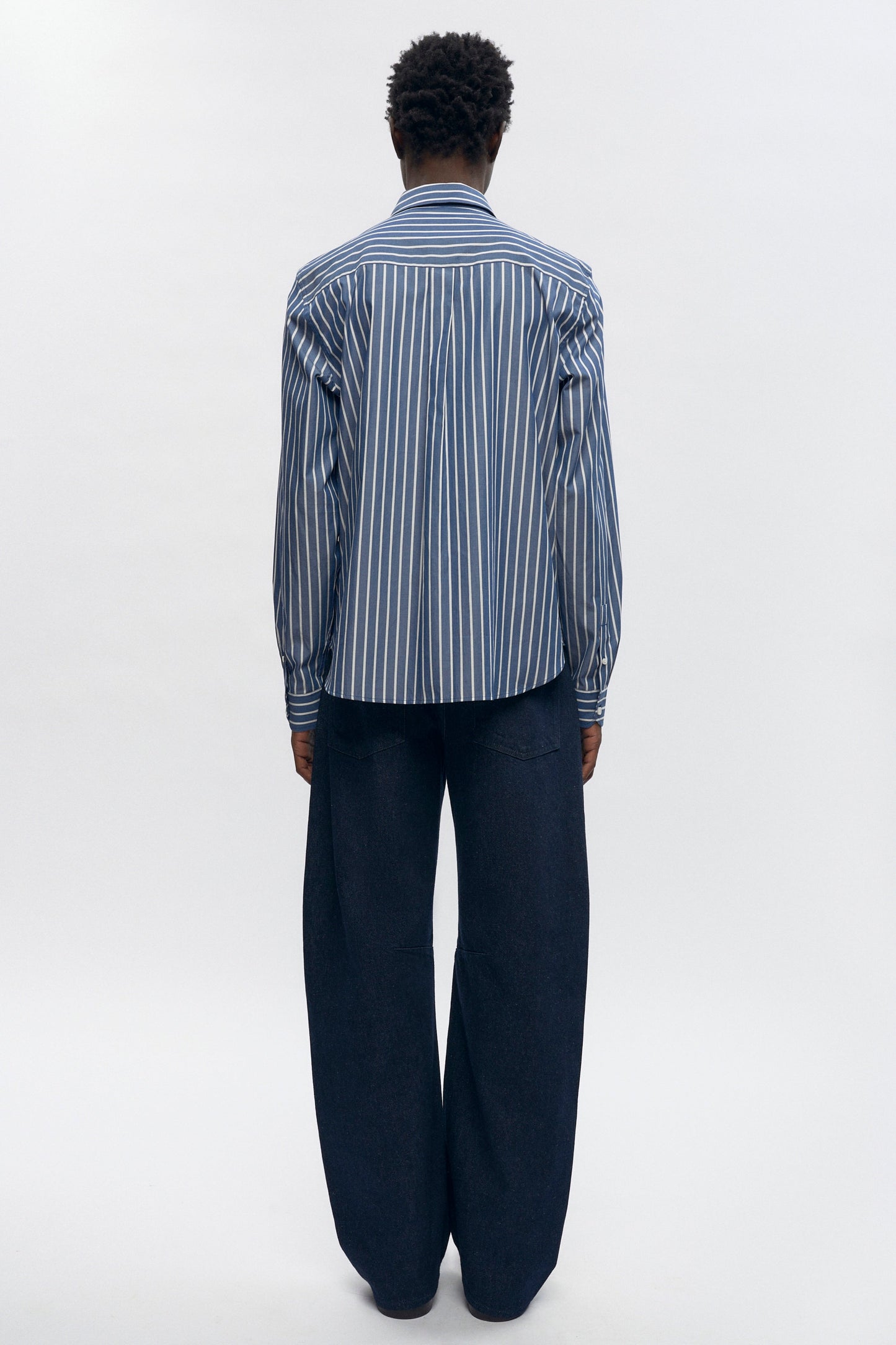 Men's Classic Stripe Shirt in Navy Stripe