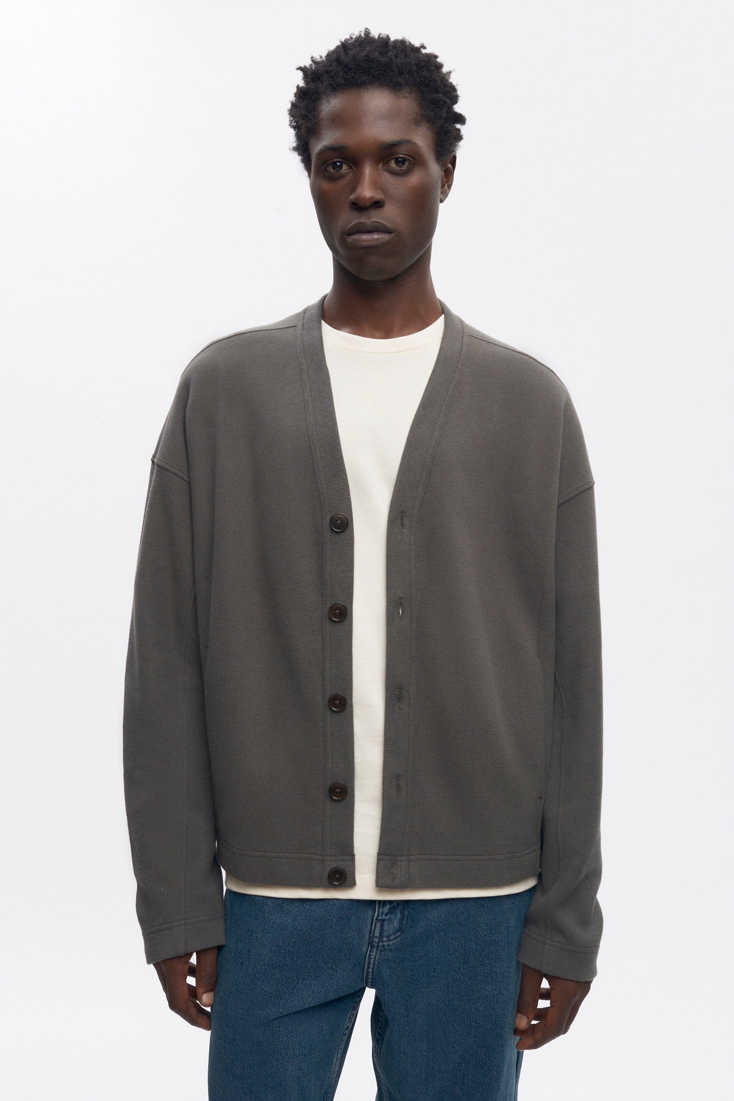 Men's Cozy Cardigan in Beluga