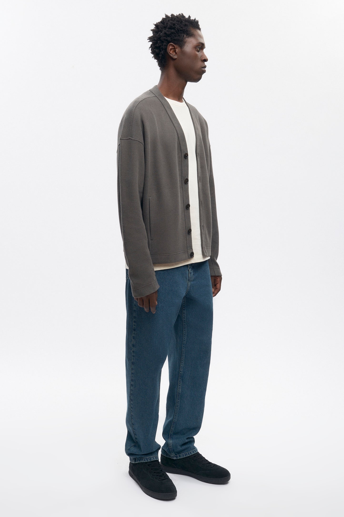 Men's Cozy Cardigan in Beluga