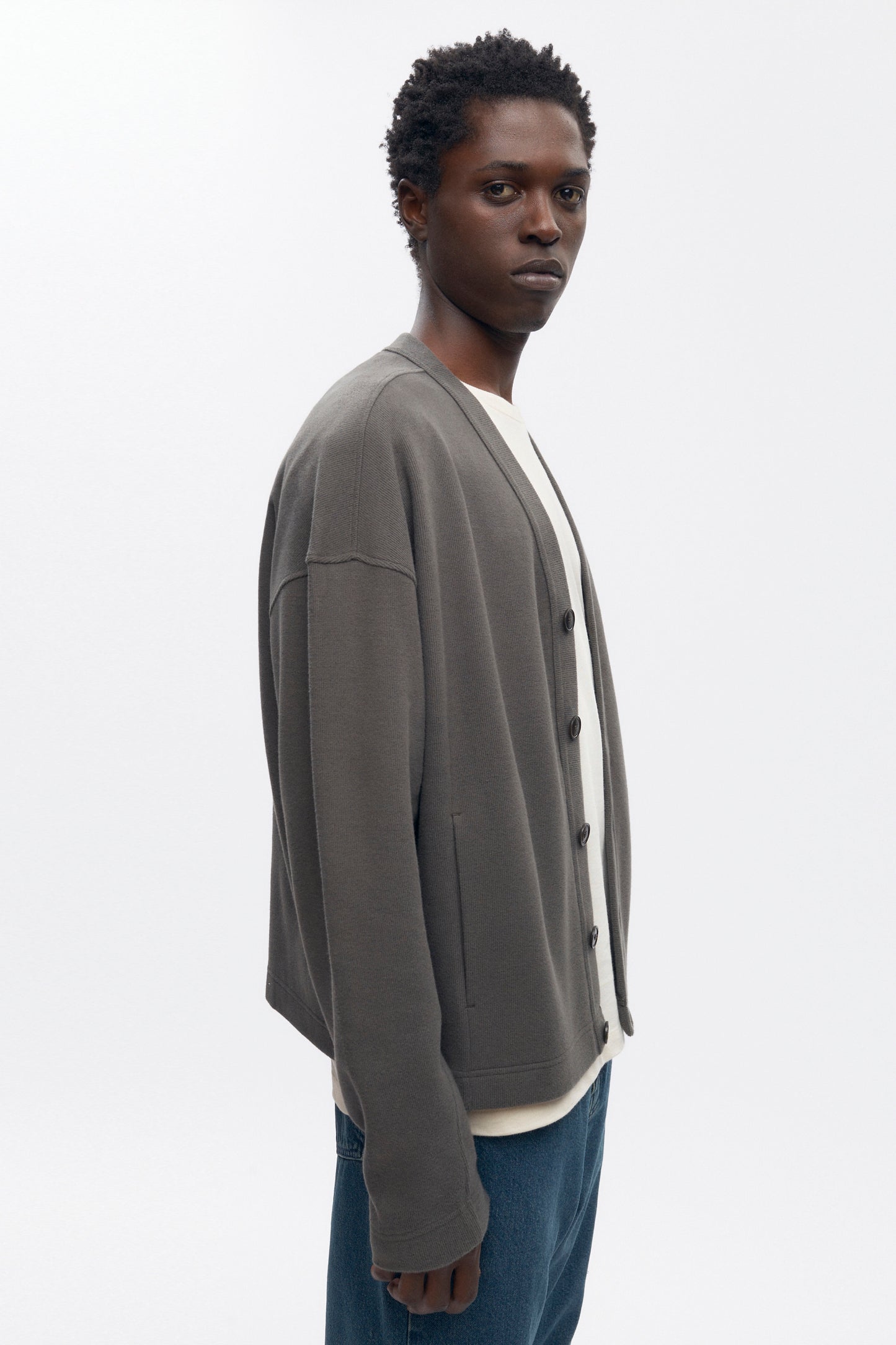 Men's Cozy Cardigan in Beluga
